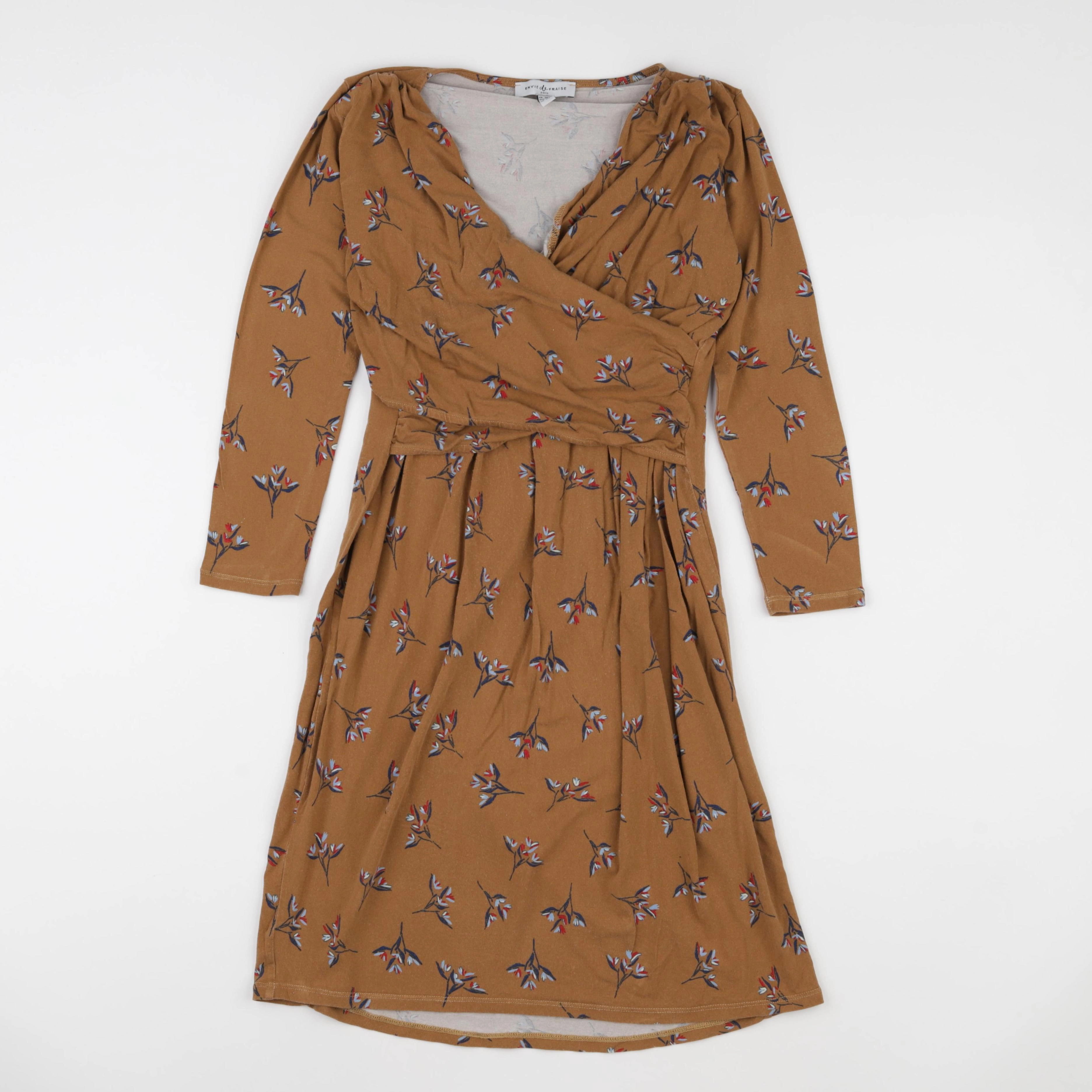 Envie de fraise - robe allaitement marron - 36 à 38