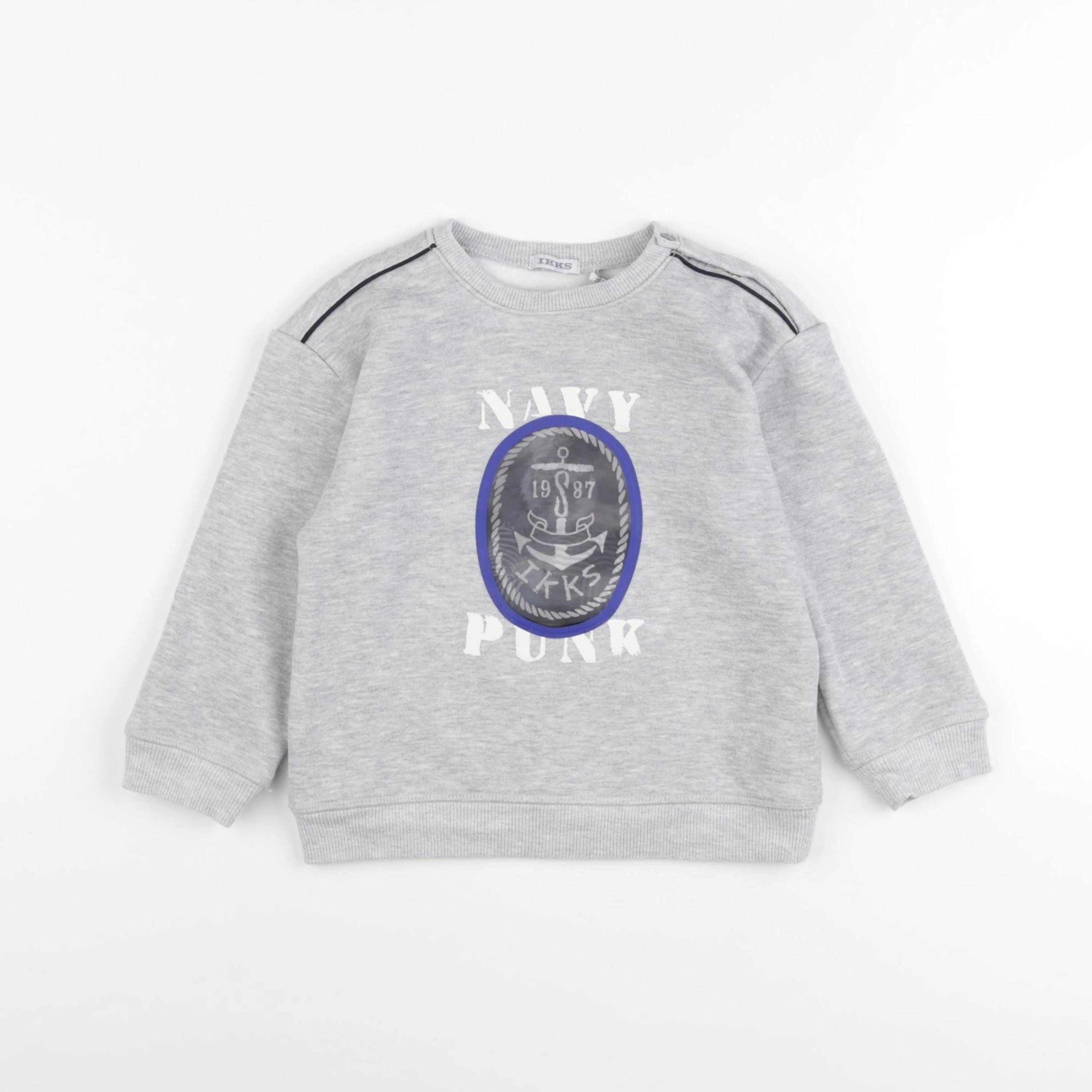 IKKS - sweat gris - 3 ans