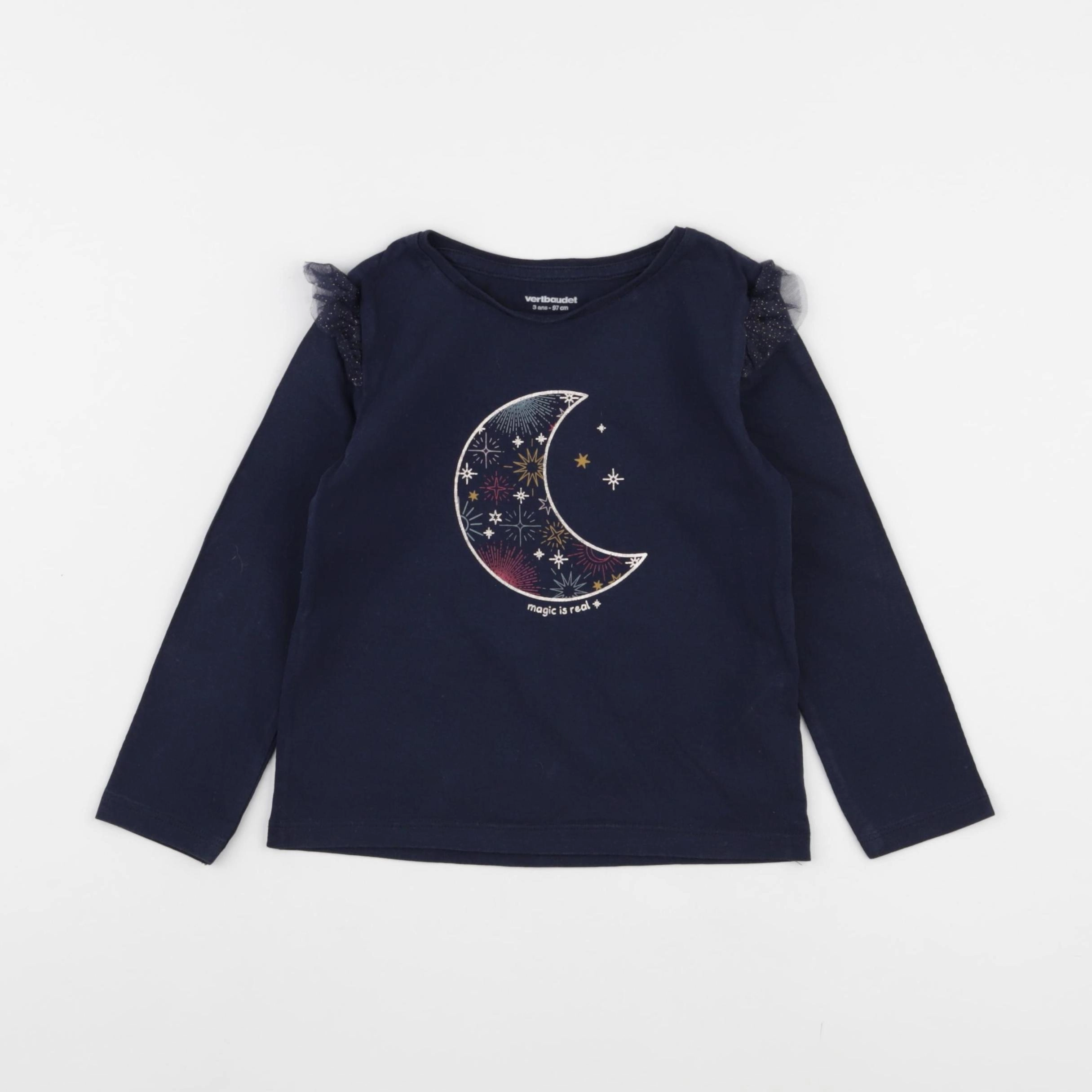 Vertbaudet - tee-shirt bleu - 3 ans