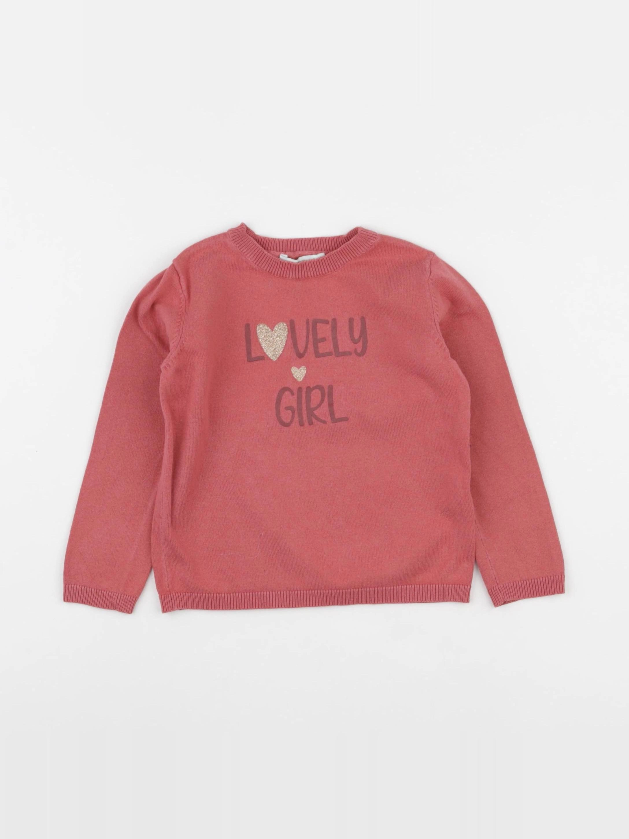 Vertbaudet - pull rose - 2 ans
