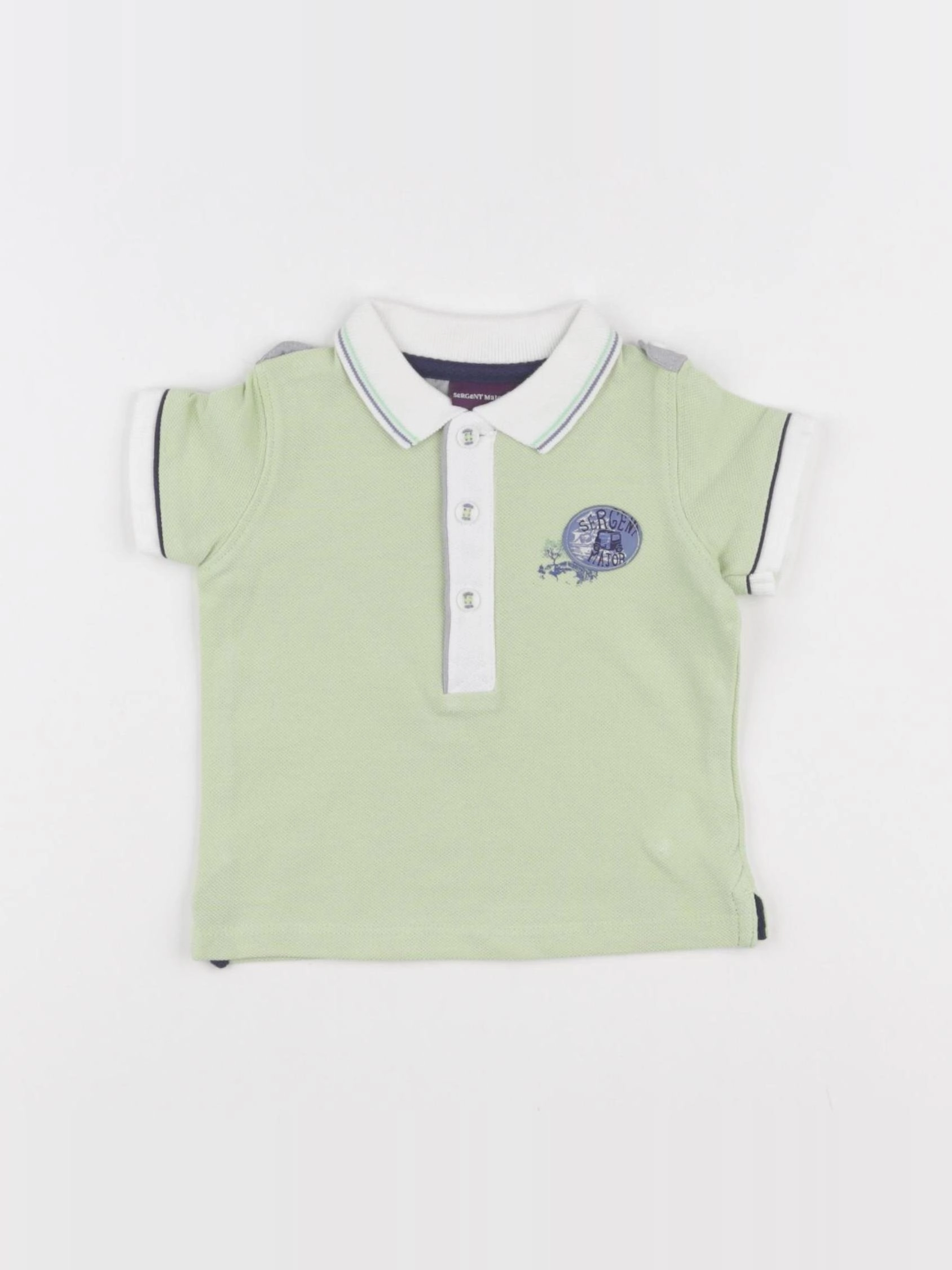 Sergent Major - polo vert - 3 mois