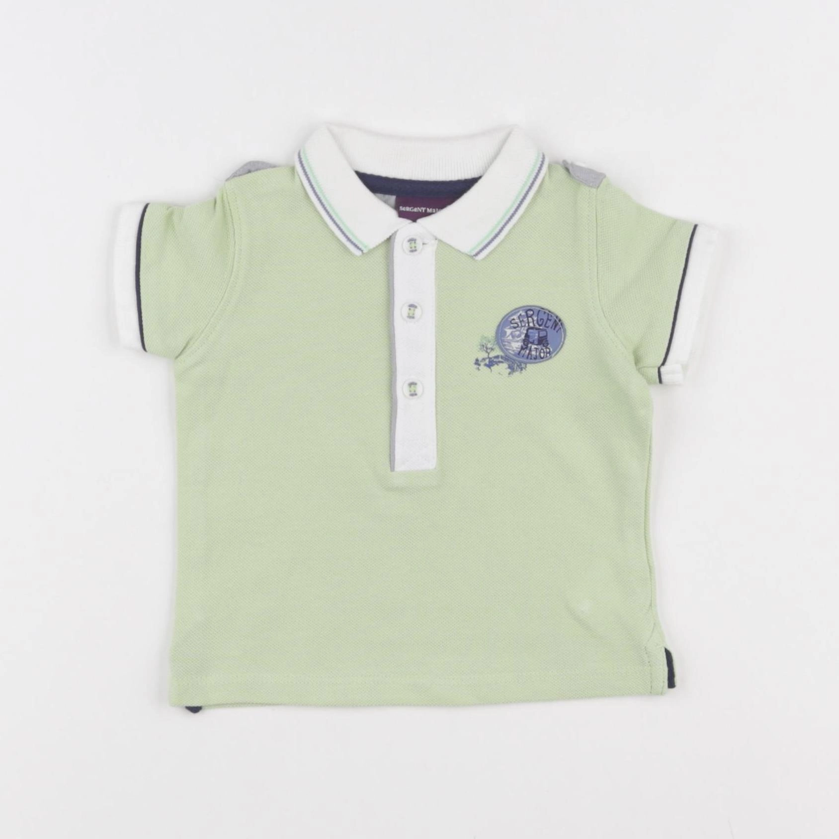 Sergent Major - polo vert - 3 mois