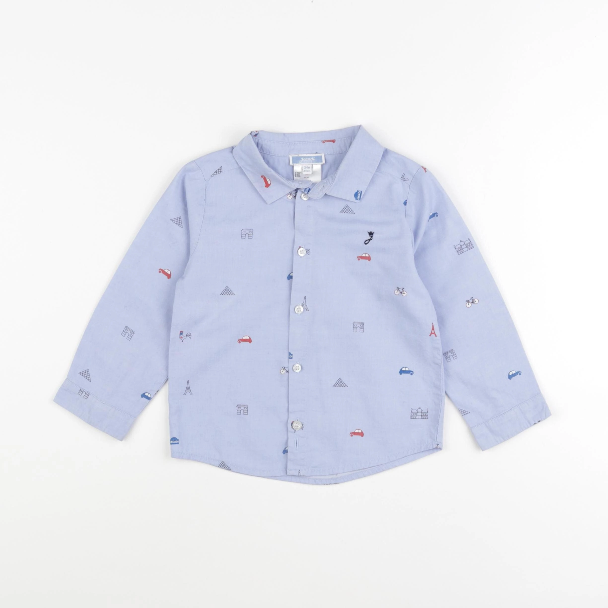 Jacadi - chemise bleu - 24 mois