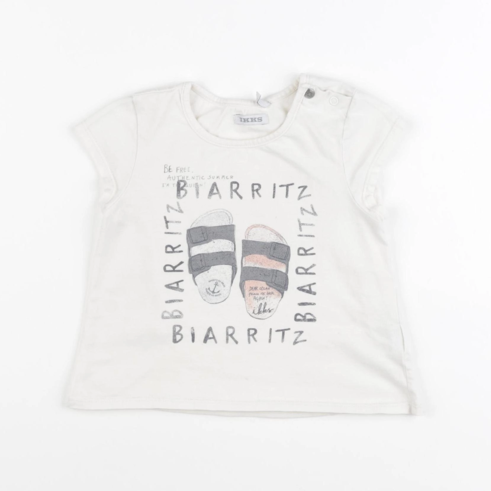 IKKS - tee-shirt beige - 2 ans