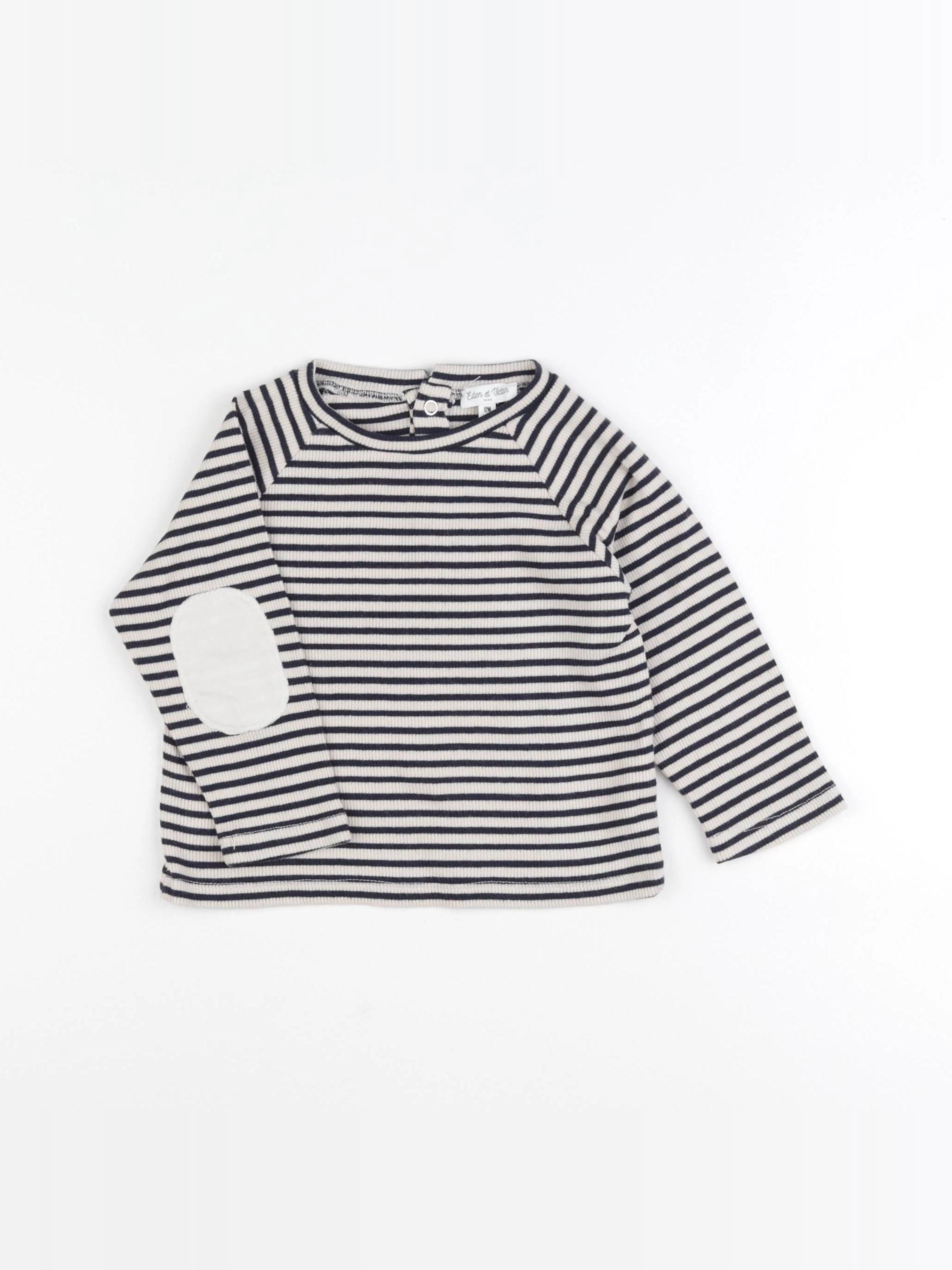 Eden & Victor - tee-shirt beige, bleu - 12 mois