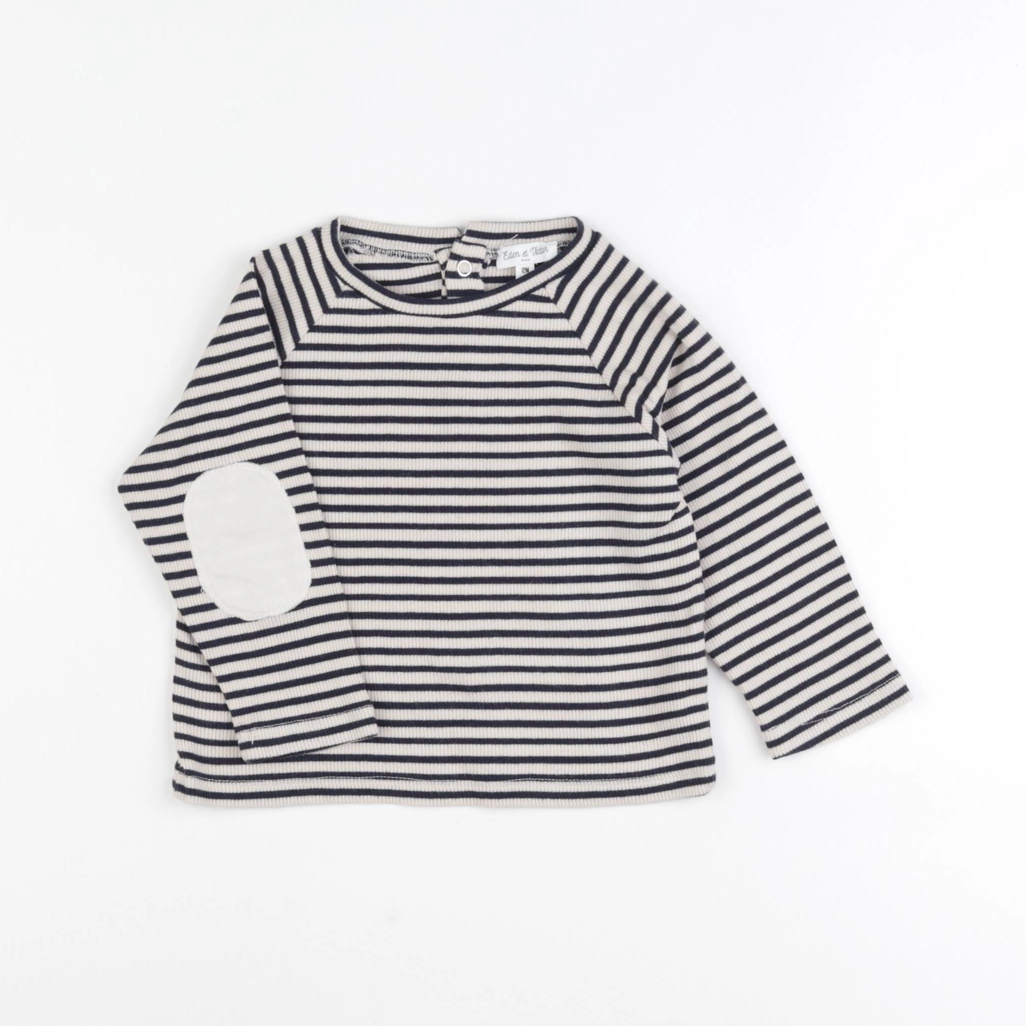 Eden & Victor - tee-shirt beige, bleu - 12 mois