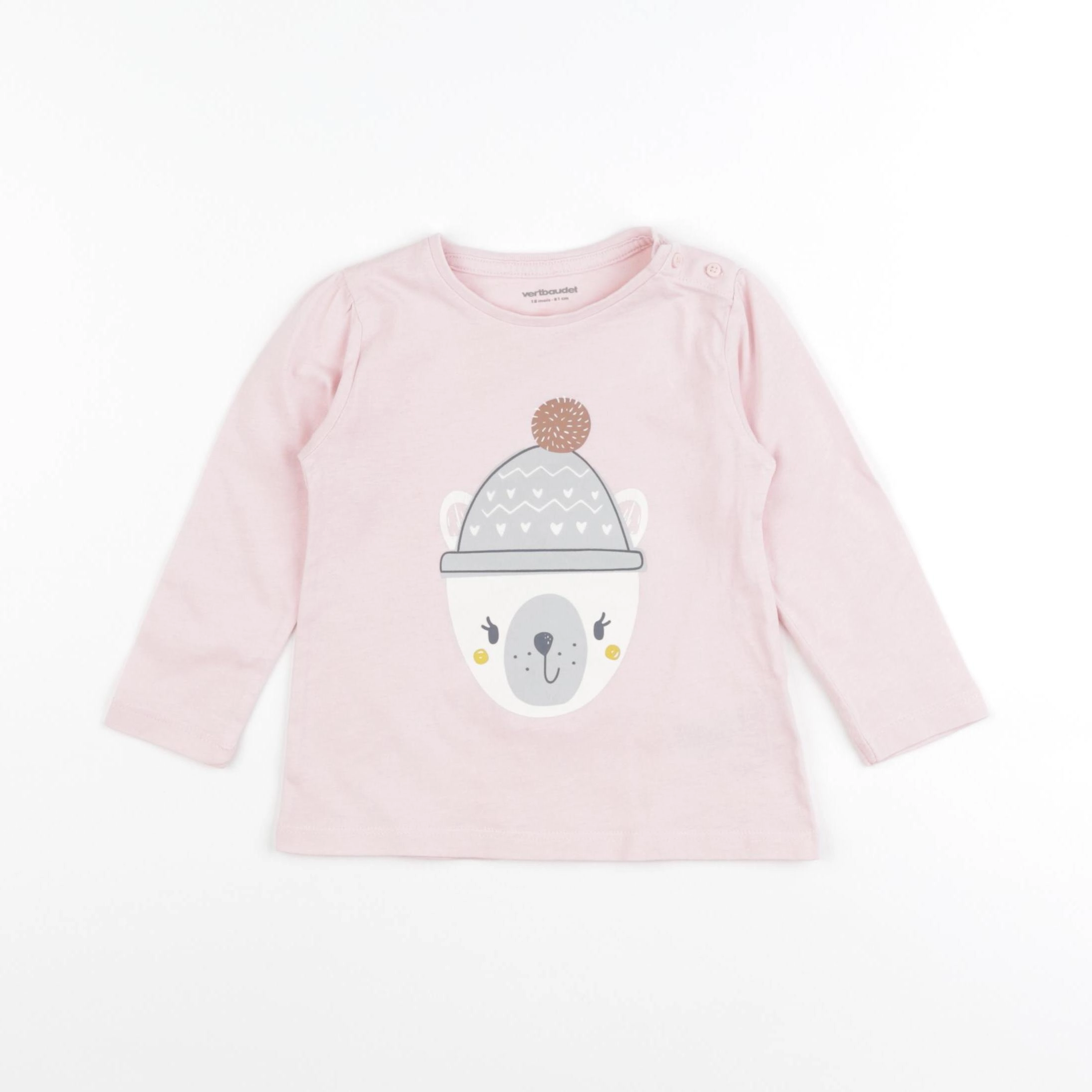 Vertbaudet - tee-shirt rose - 18 mois