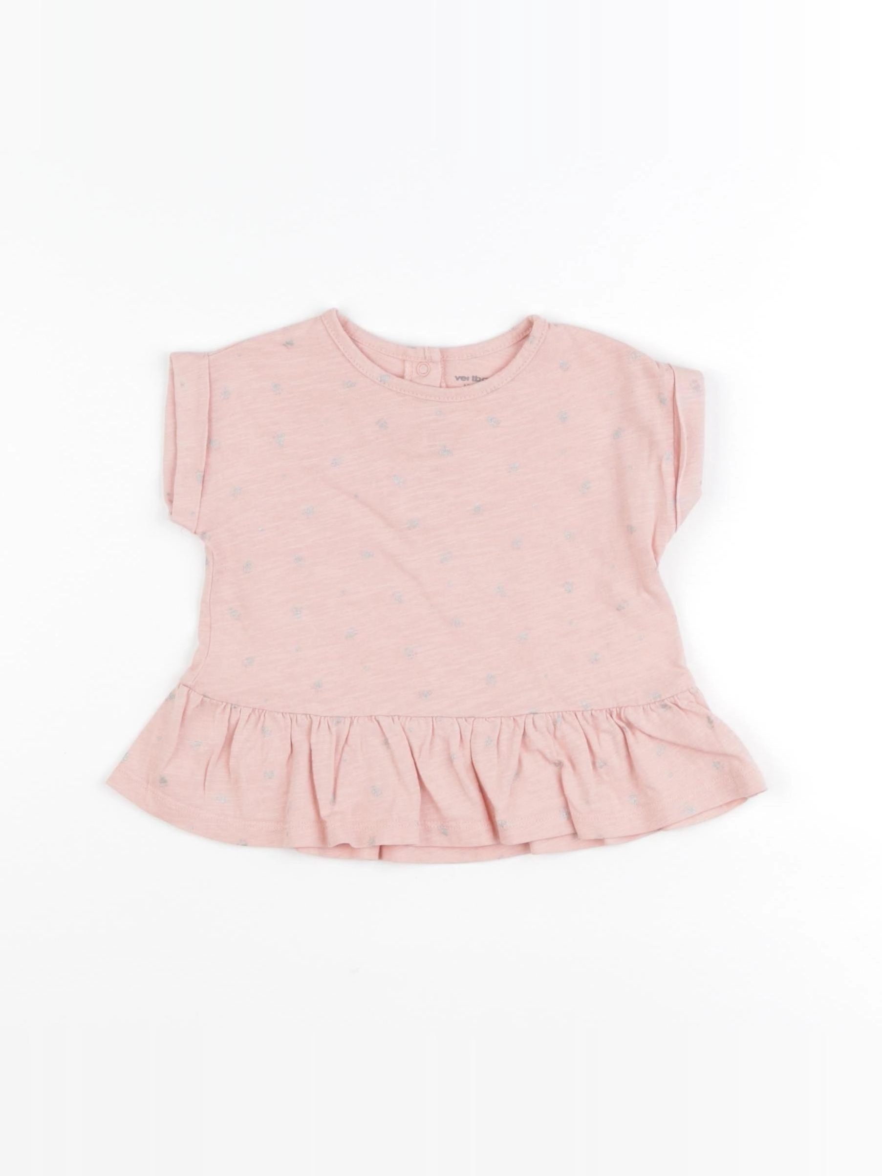 Vertbaudet - tee-shirt rose - 12 mois