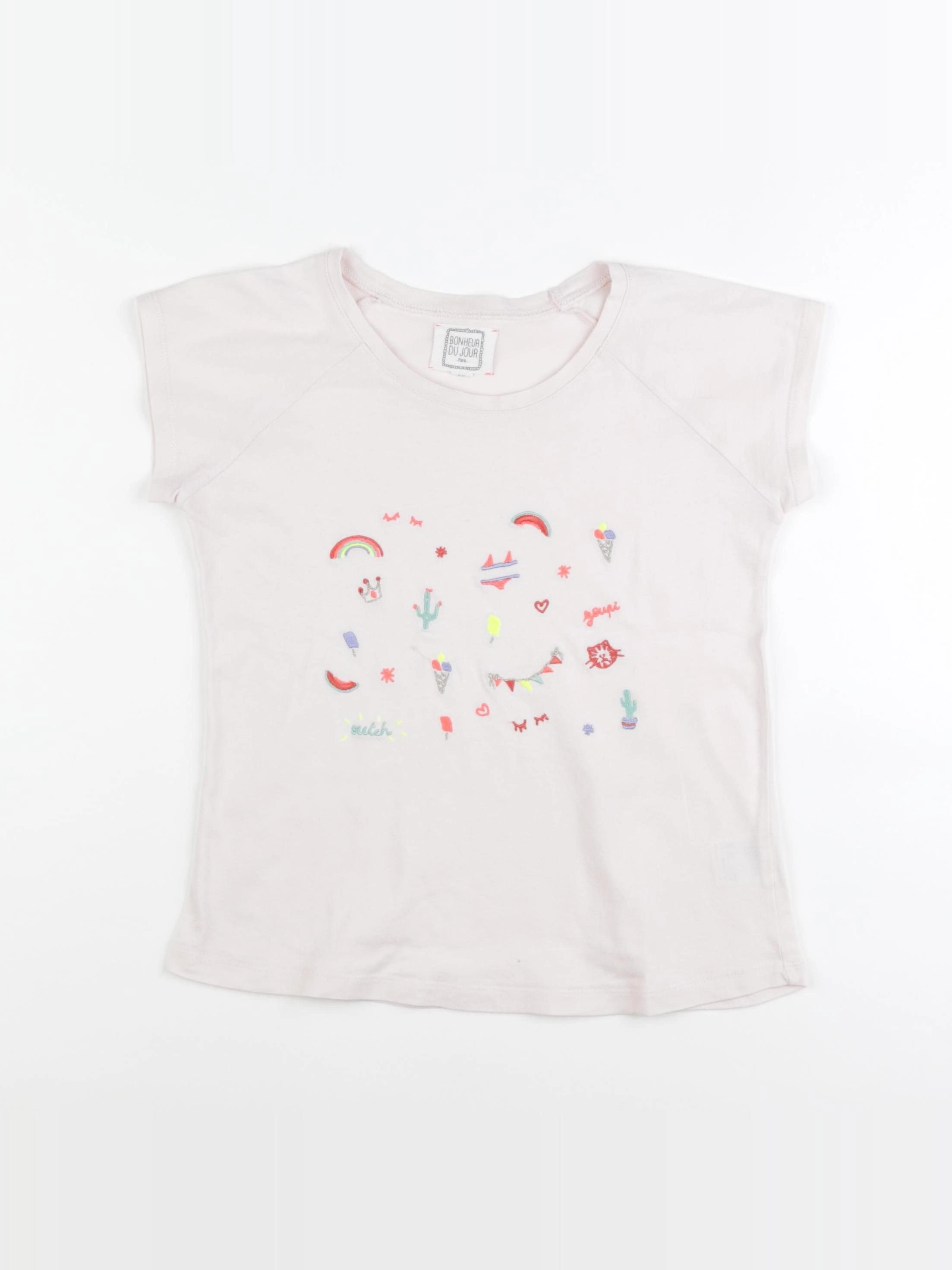 Bonheur du jour - tee-shirt rose - 8 ans