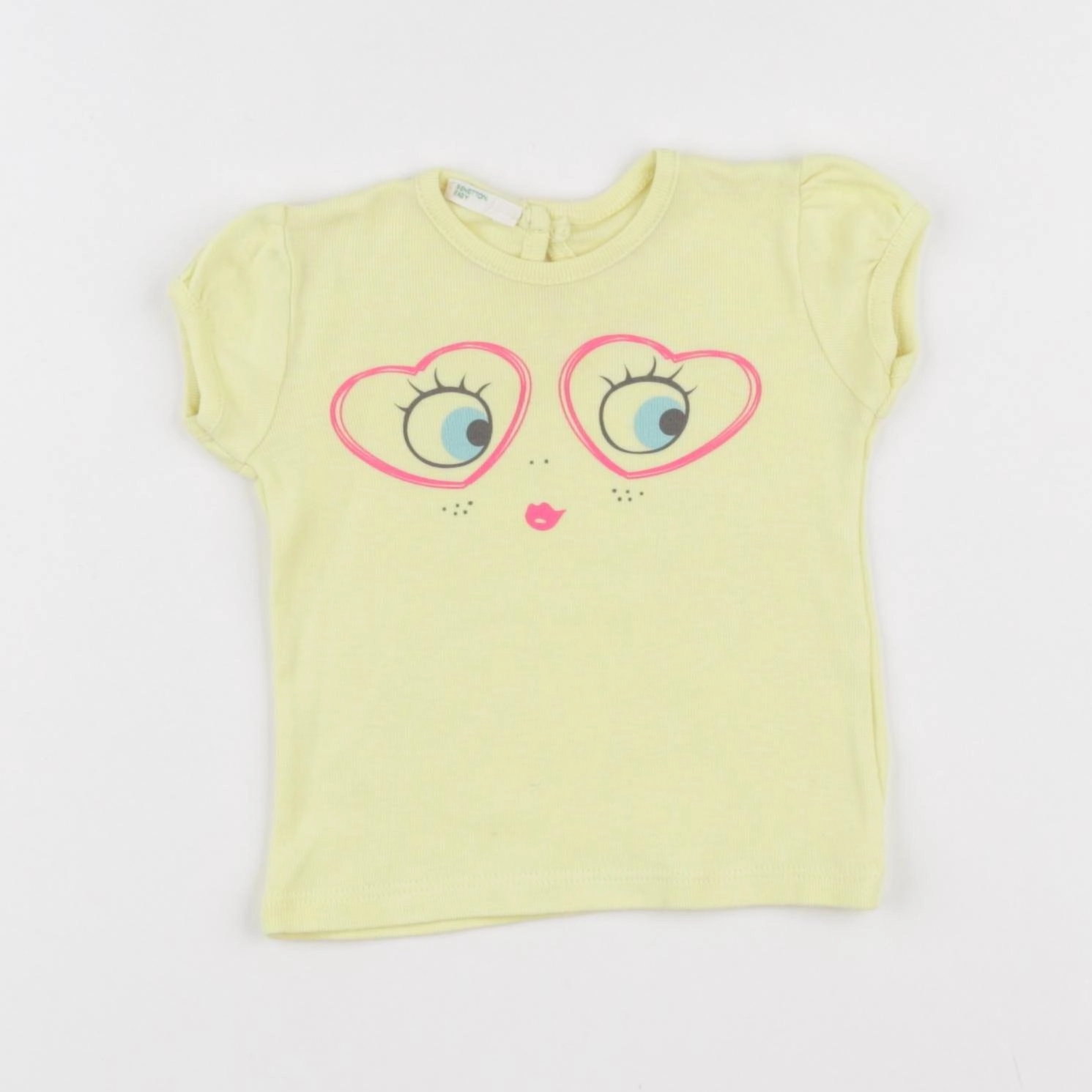Benetton - tee-shirt jaune - 3 mois
