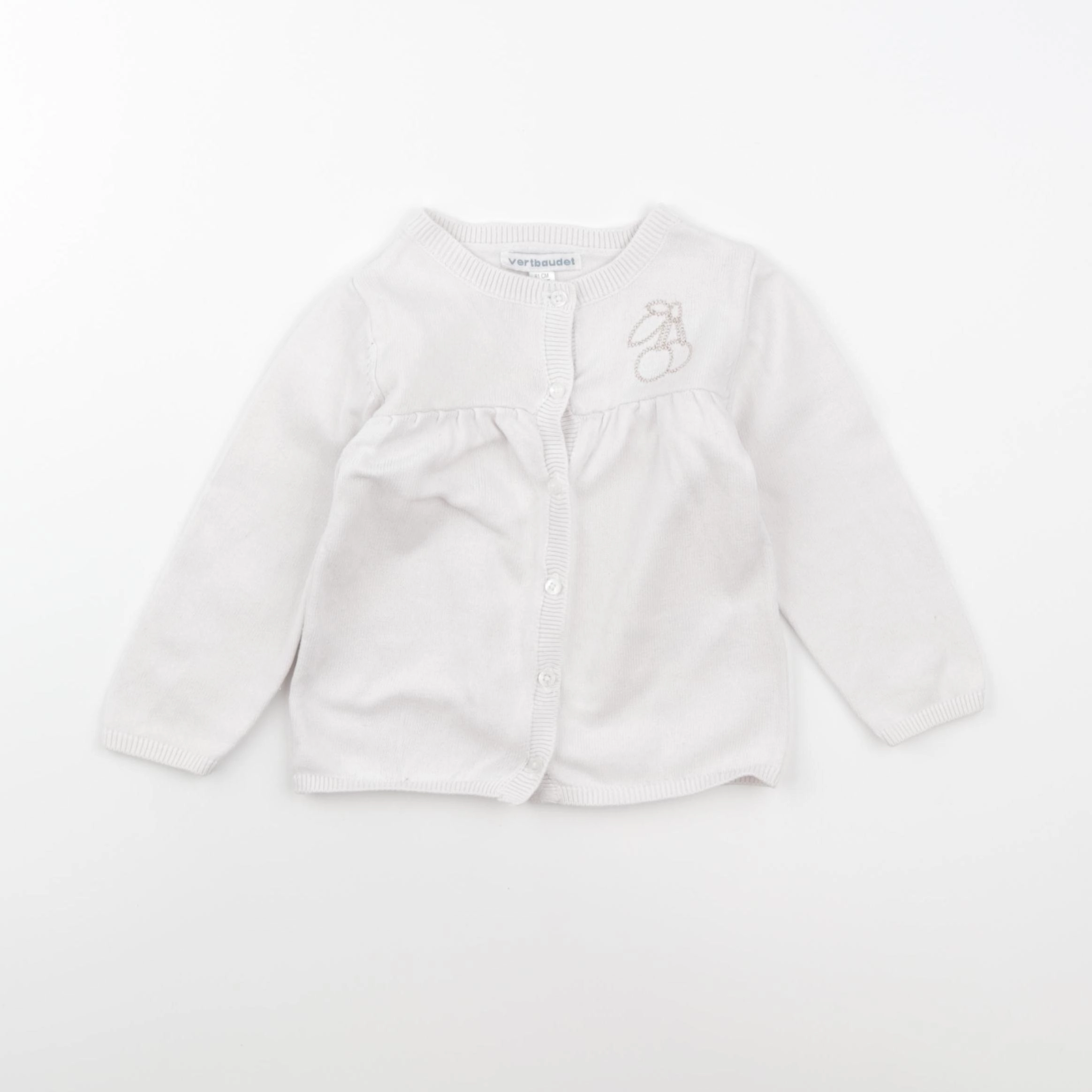 Vertbaudet - gilet blanc - 18 mois