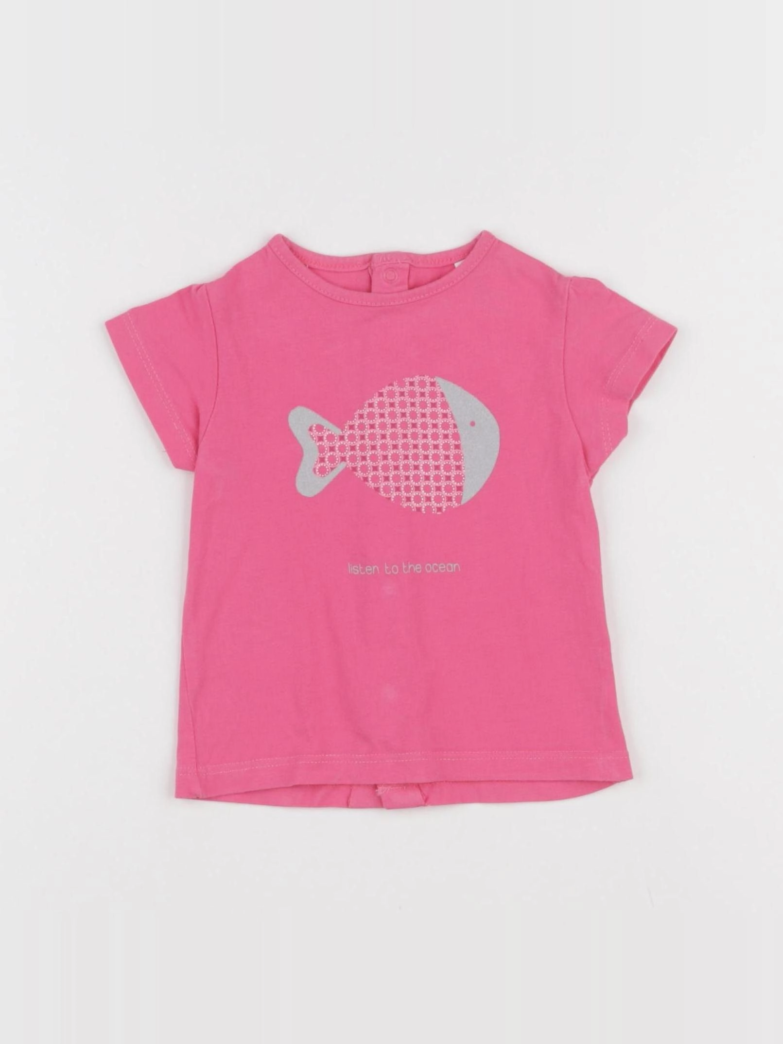 Obaïbi - tee-shirt rose - 6 mois
