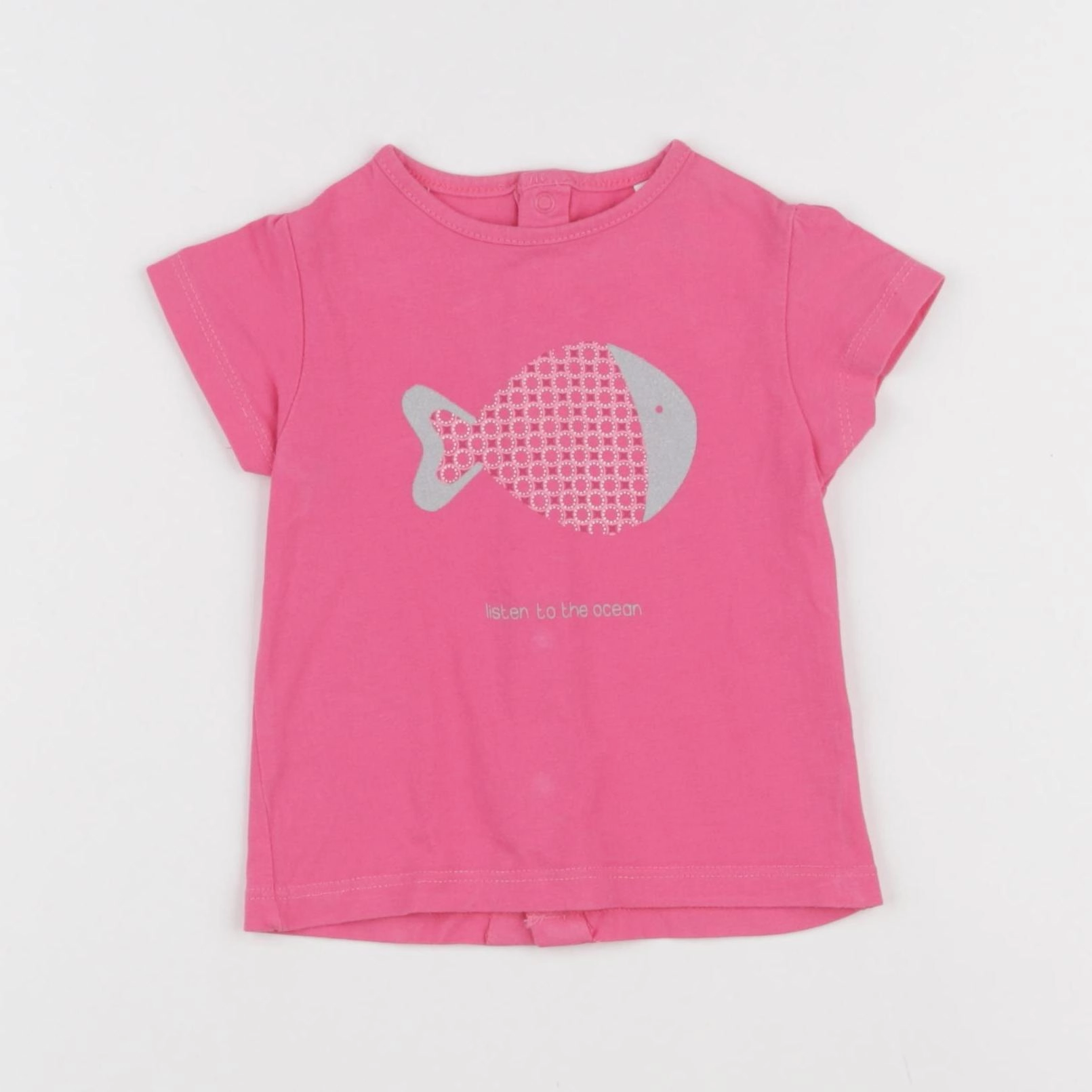 Obaïbi - tee-shirt rose - 6 mois