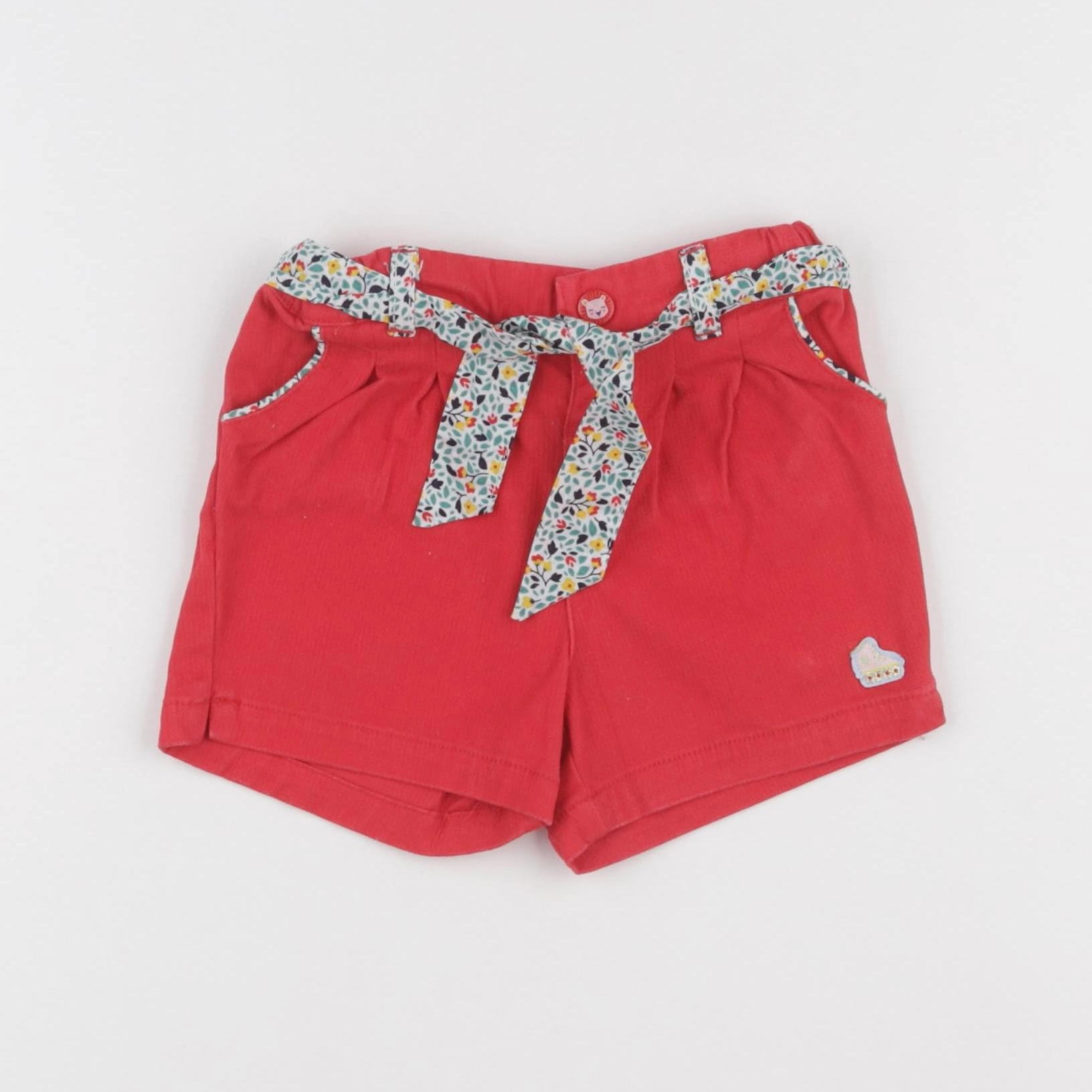 Sergent Major - short rouge - 12 mois
