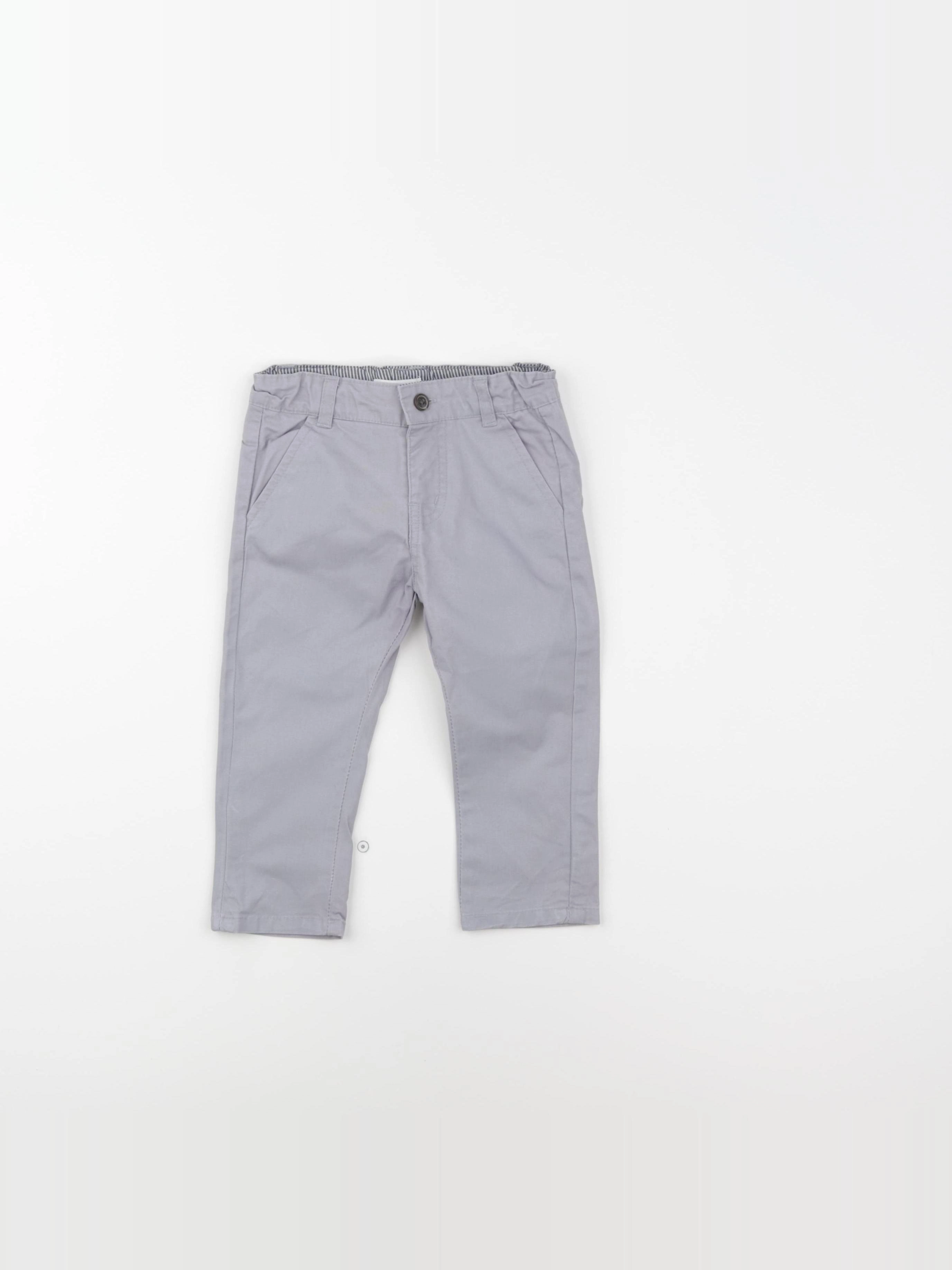 Vertbaudet - pantalon gris - 9 mois