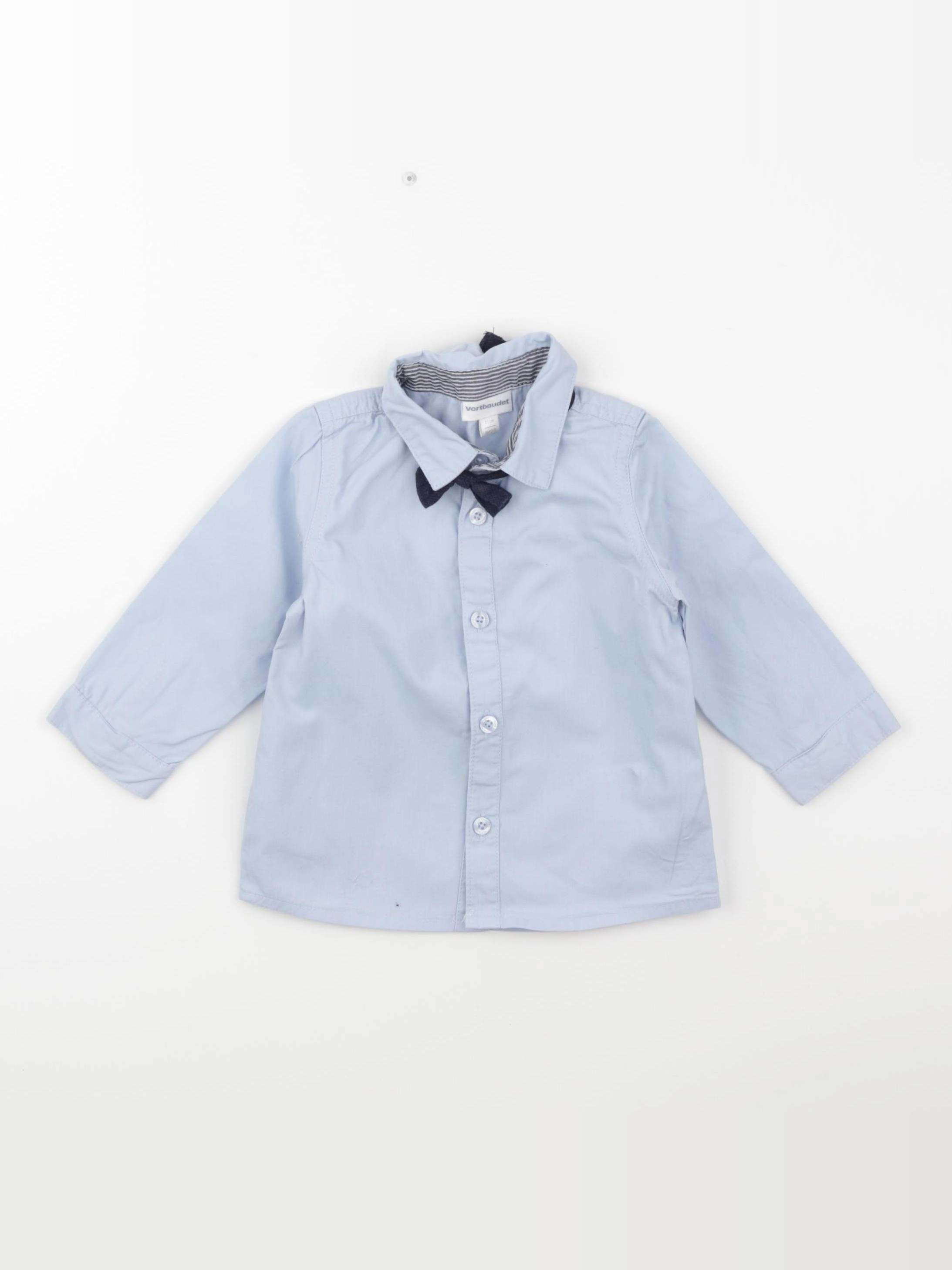 Vertbaudet - chemise bleu - 9 mois