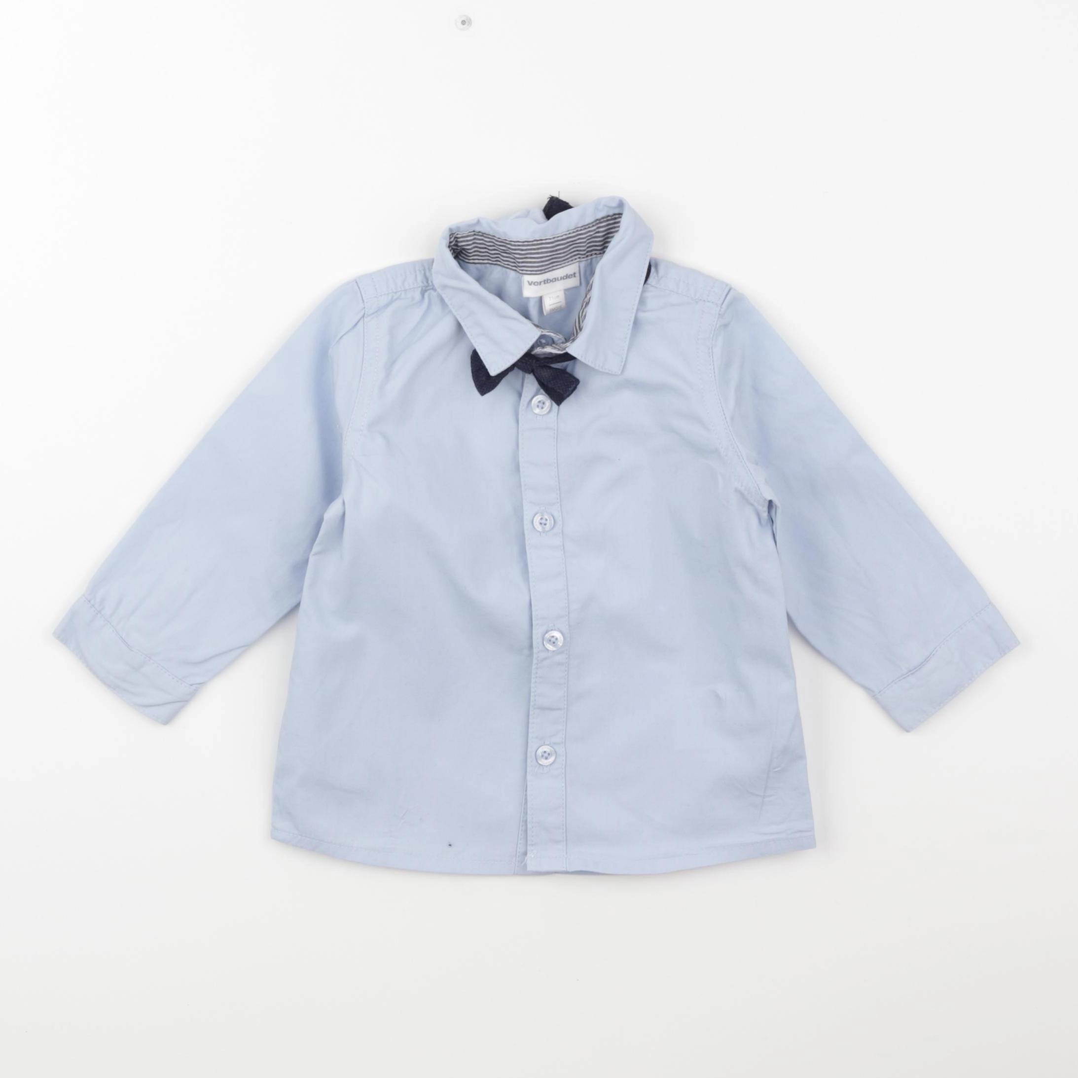 Vertbaudet - chemise bleu - 9 mois
