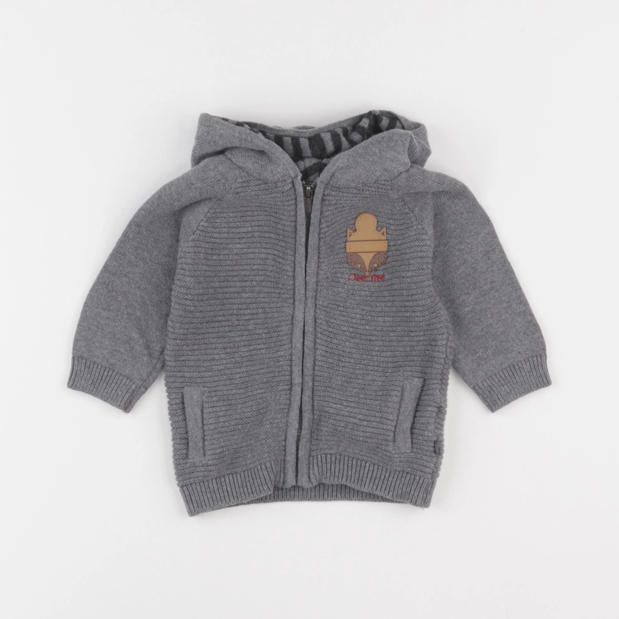 Obaïbi - gilet gris - 6 mois