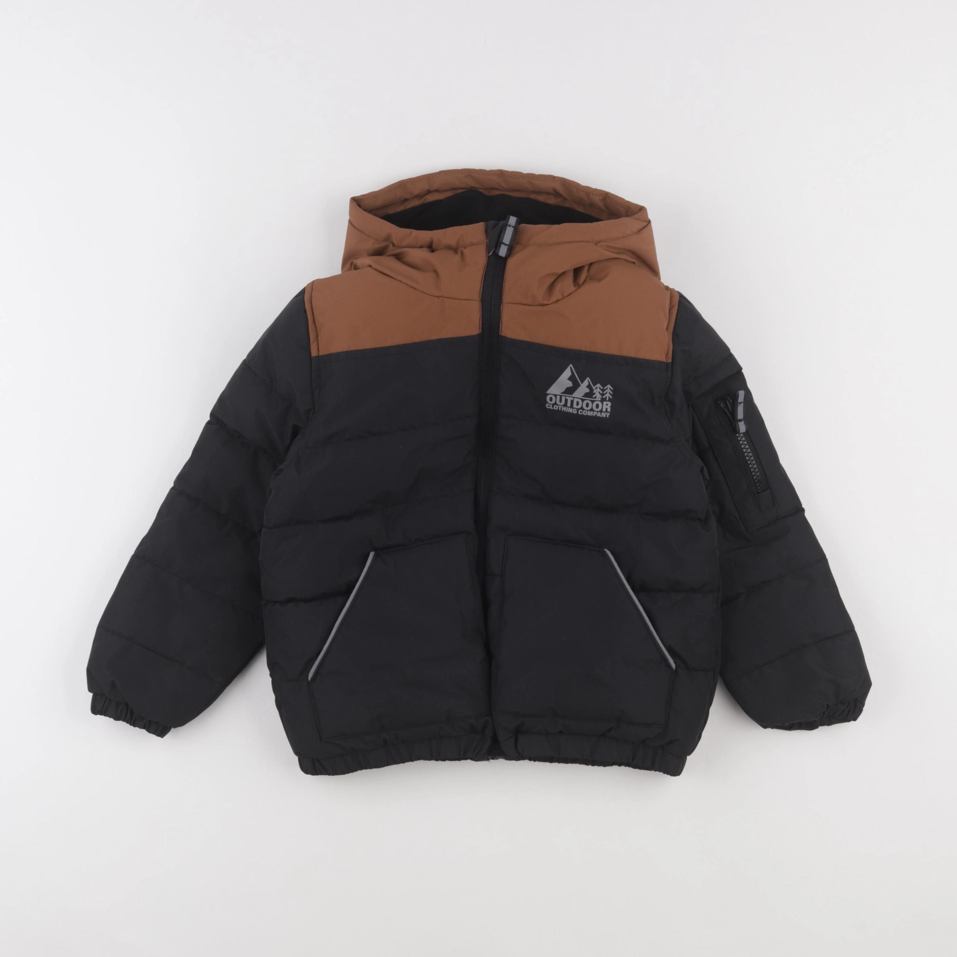 Vertbaudet - doudoune noir, marron - 5 ans