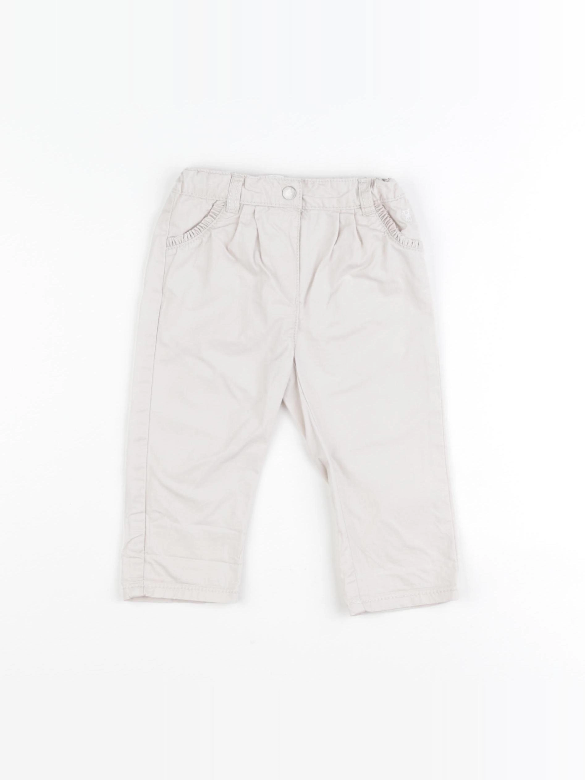 Obaïbi - pantalon beige - 6 mois