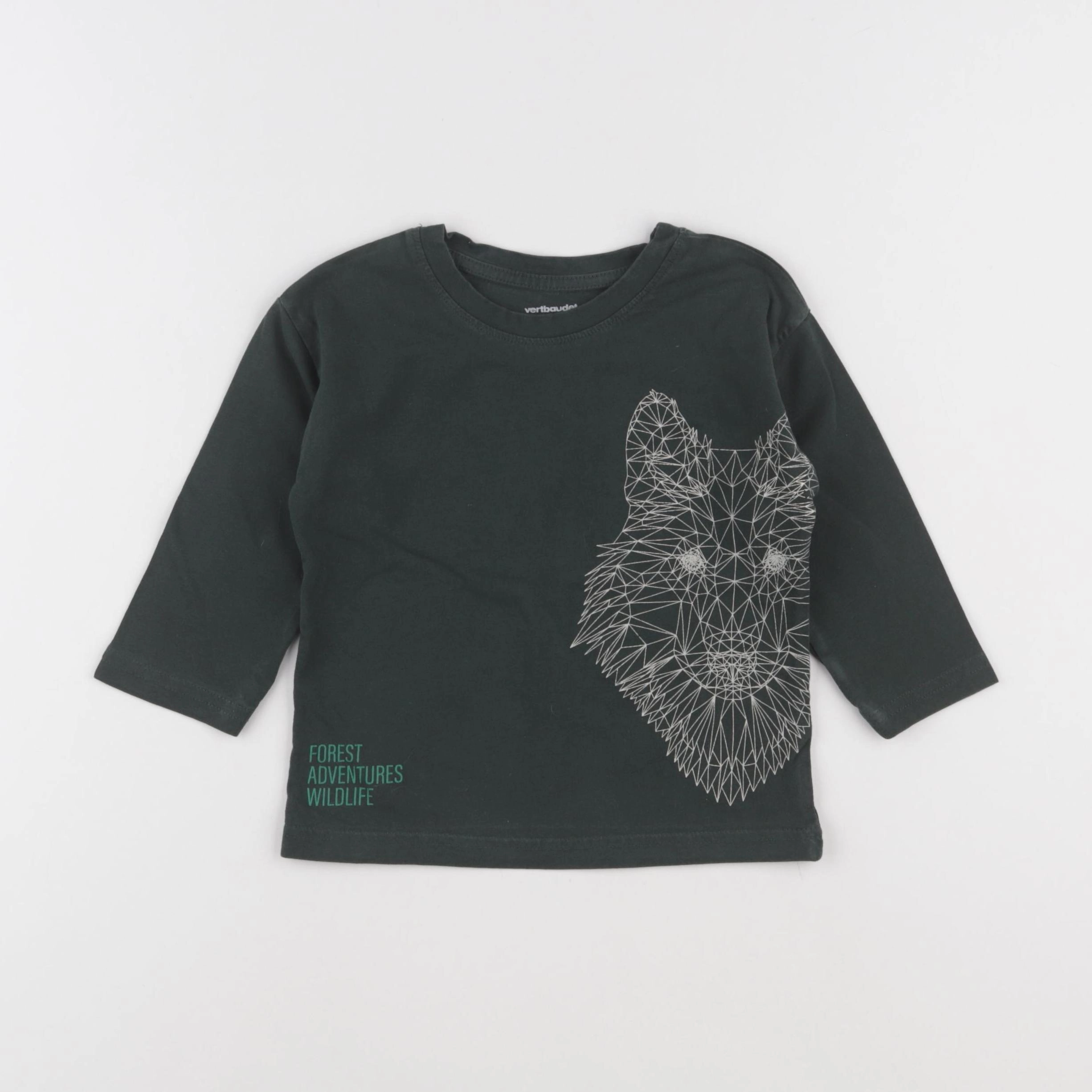 Vertbaudet - tee-shirt vert - 2 ans