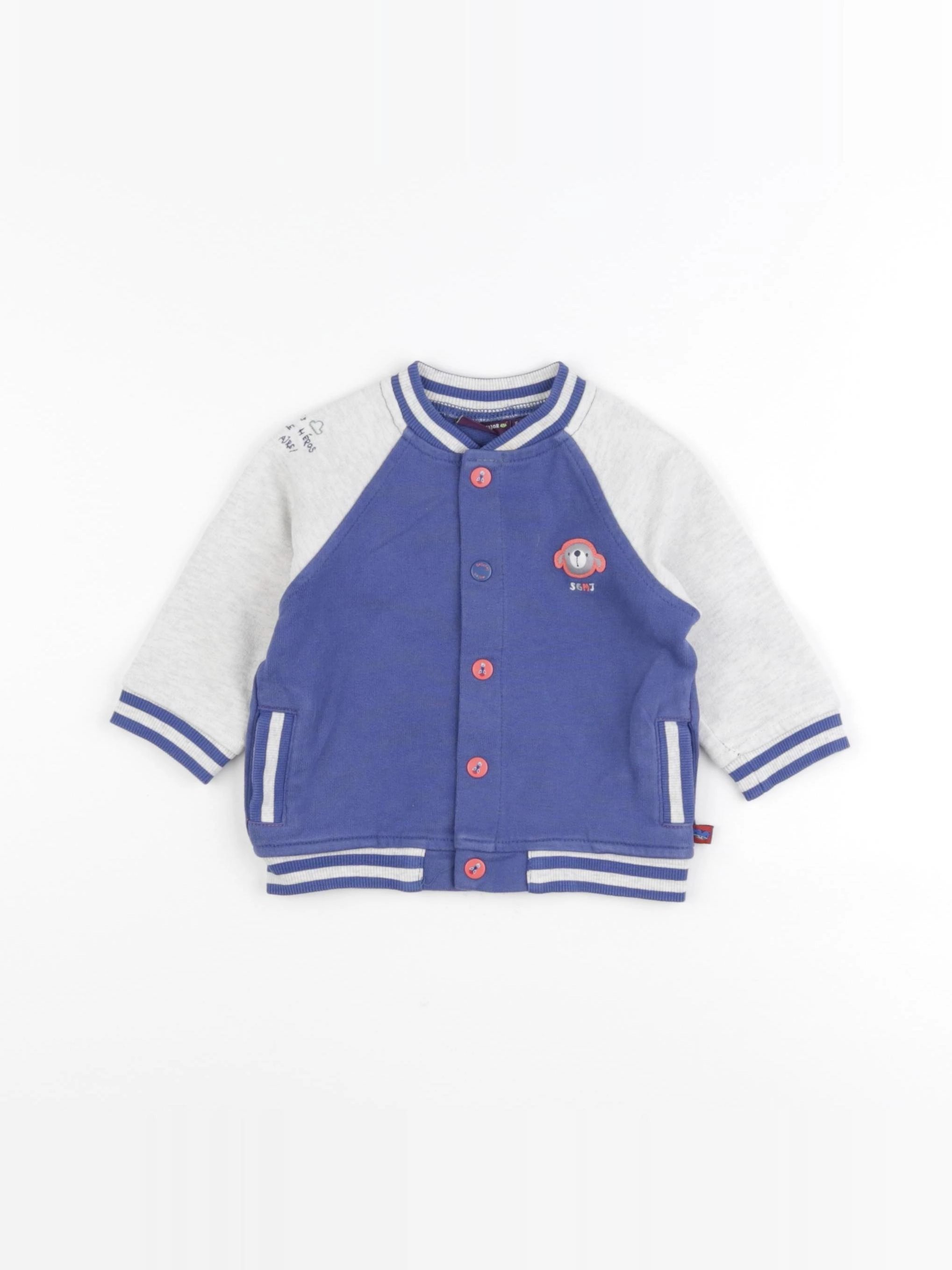 Sergent Major - sweat bleu, gris - 6 mois