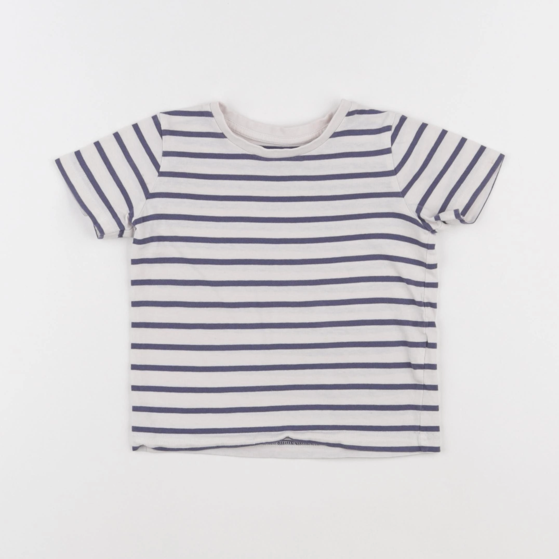 Vertbaudet - tee-shirt blanc, bleu - 3 ans