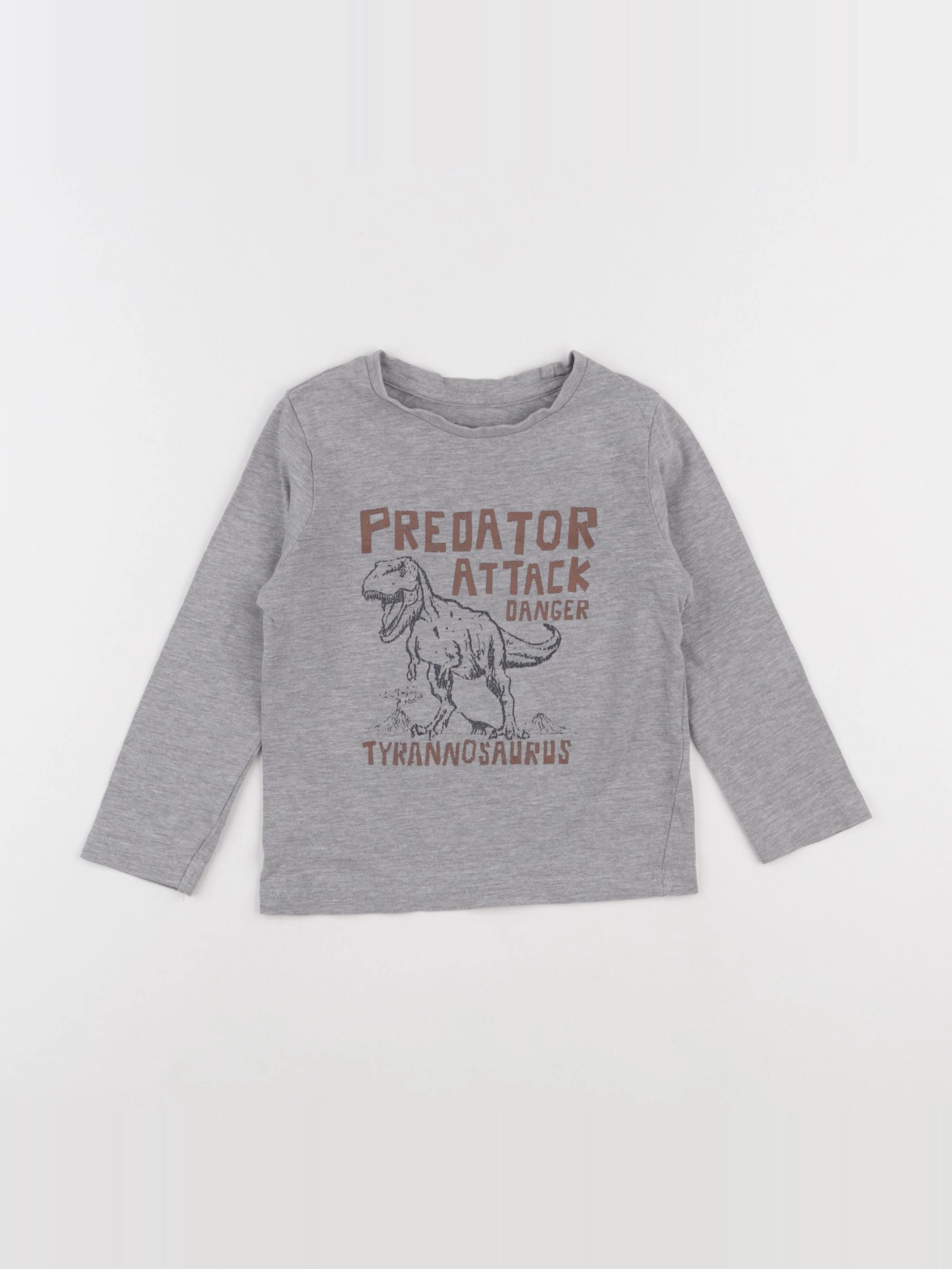 Vertbaudet - tee-shirt gris - 4 ans