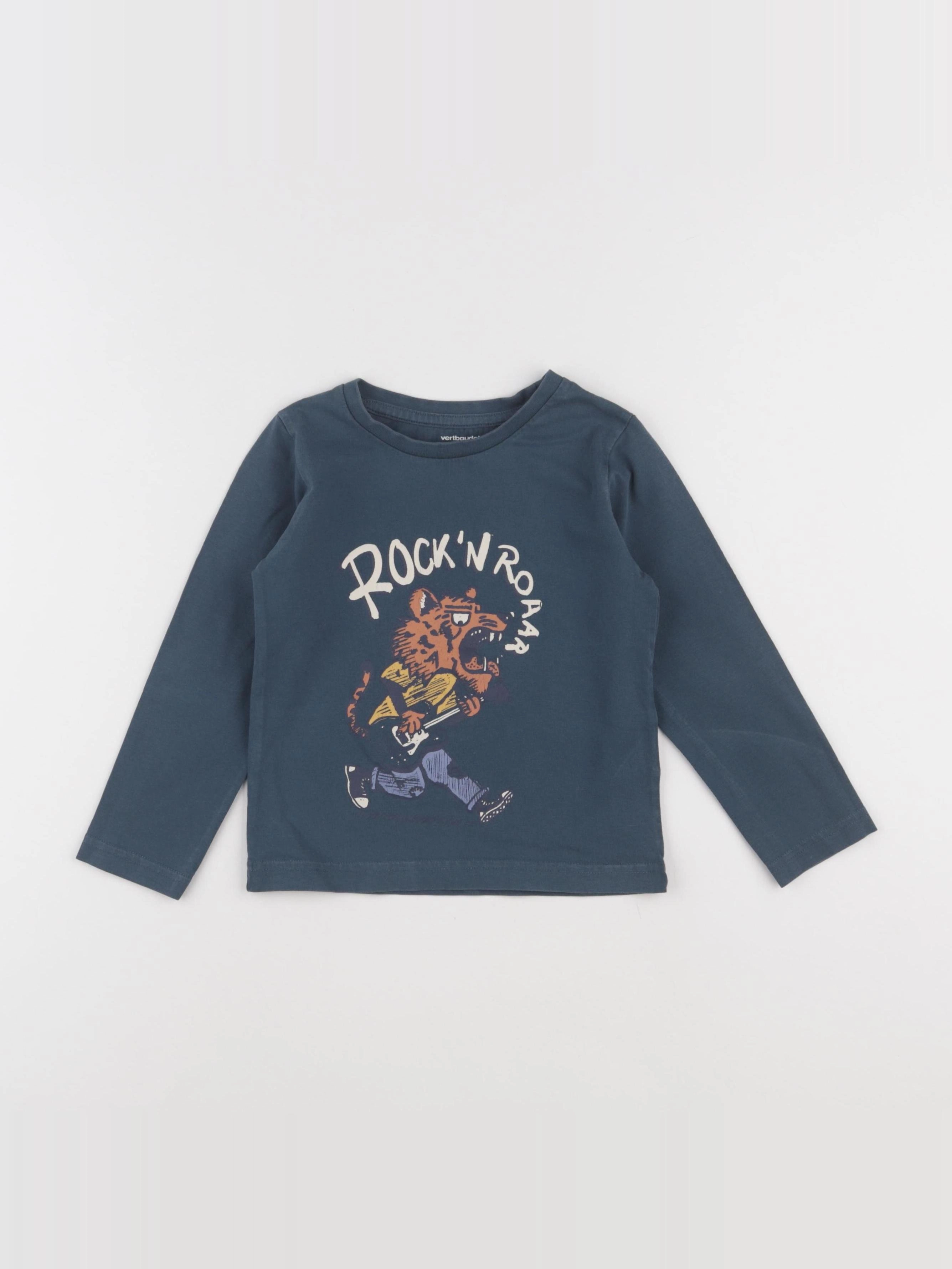 Vertbaudet - tee-shirt vert - 4 ans