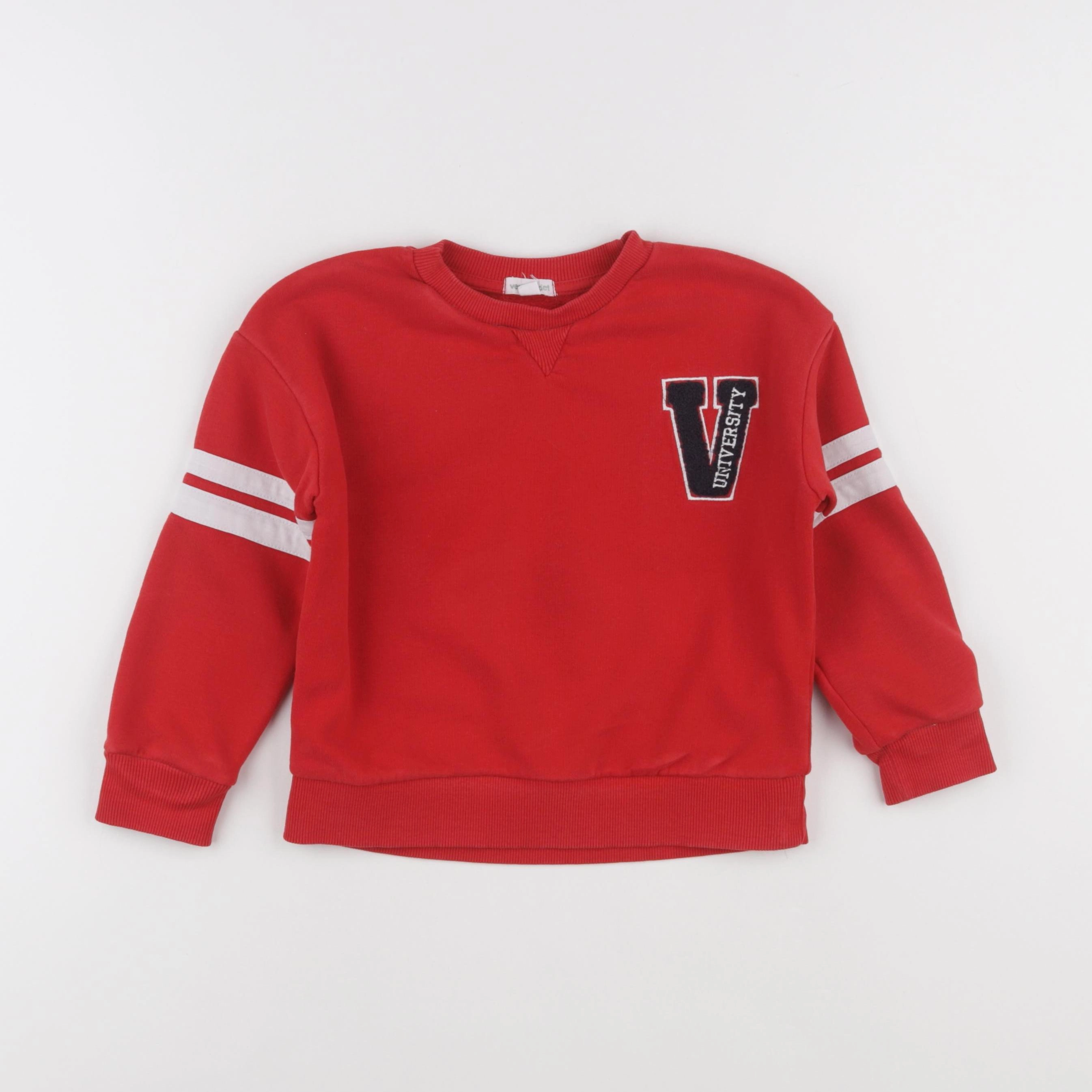 Vertbaudet - sweat rouge - 5 ans