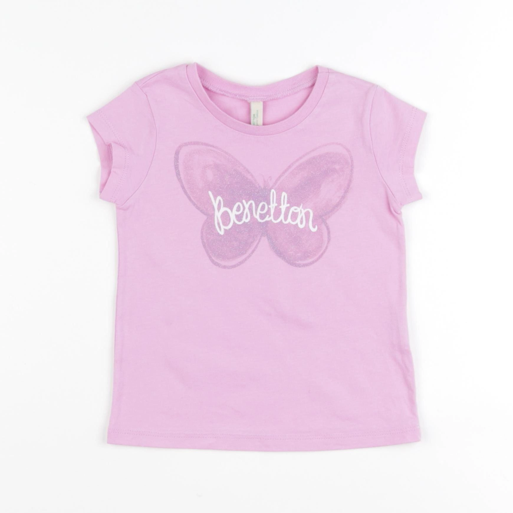 Benetton - tee-shirt rose - 1 an