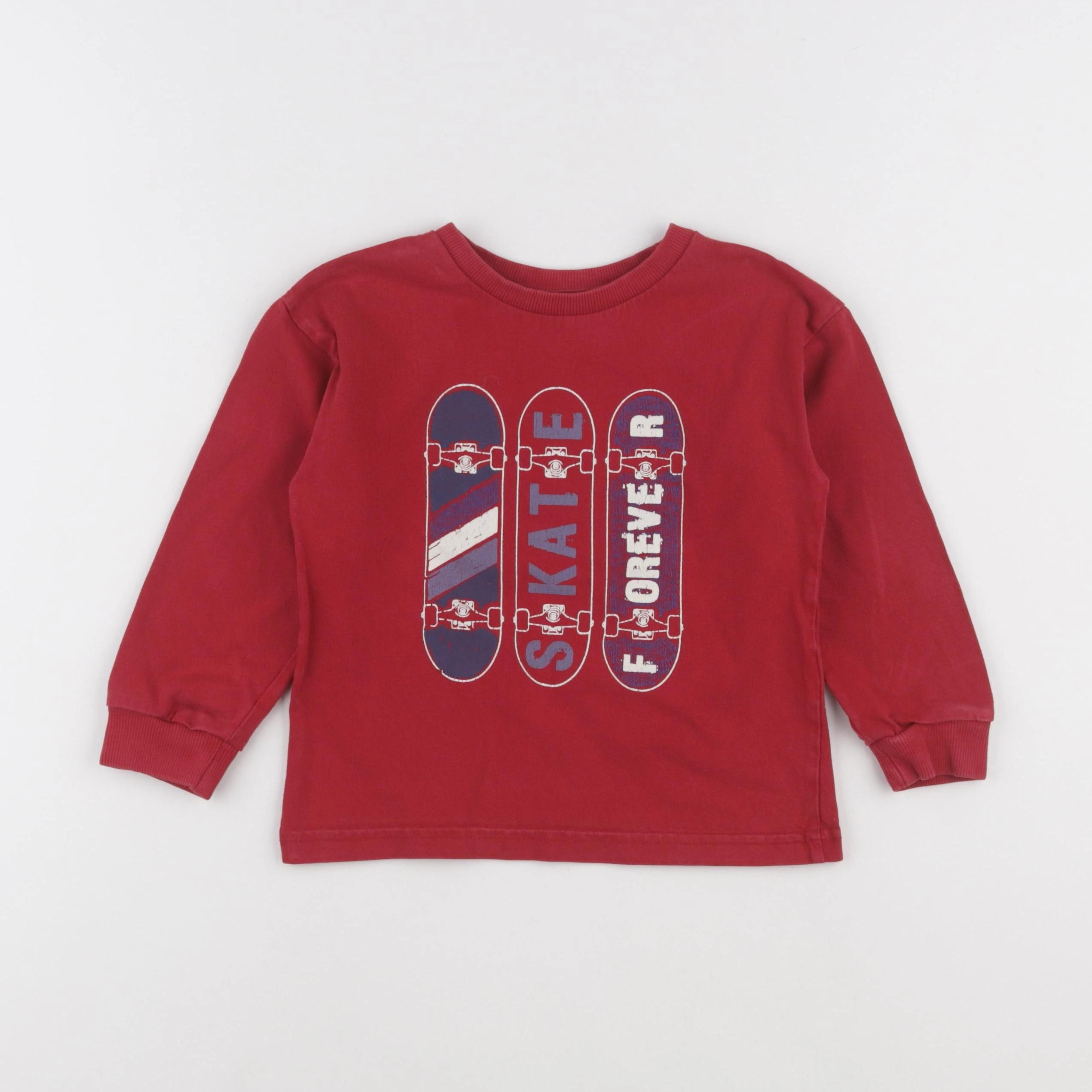 Vertbaudet - tee-shirt rouge - 4 ans