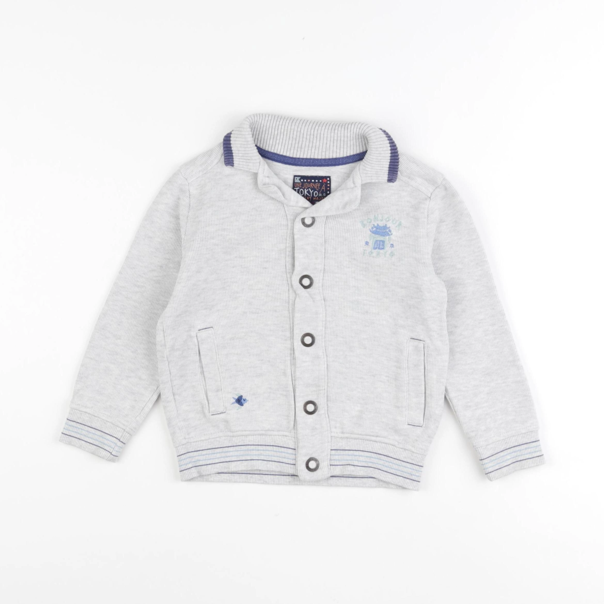Sergent Major - sweat gris - 3 ans