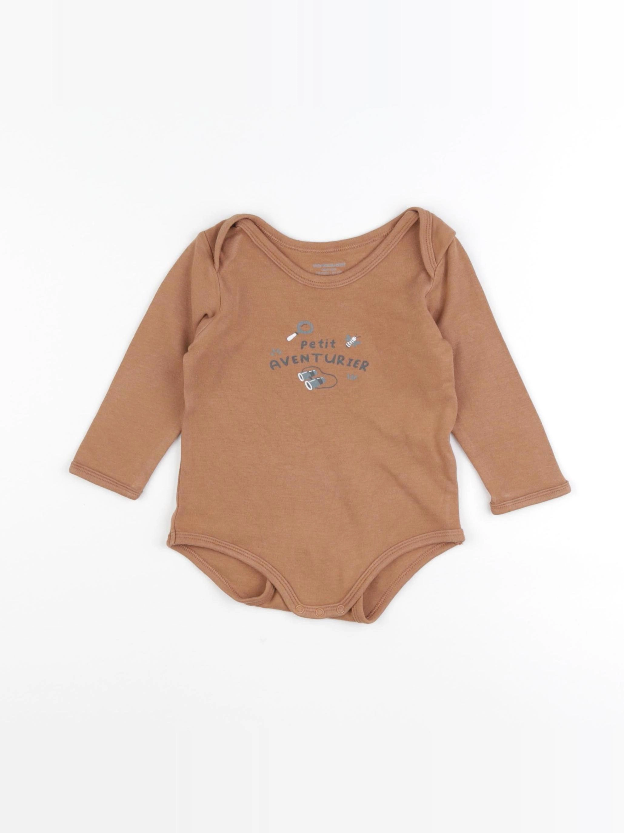 Vertbaudet - body marron - 18 mois
