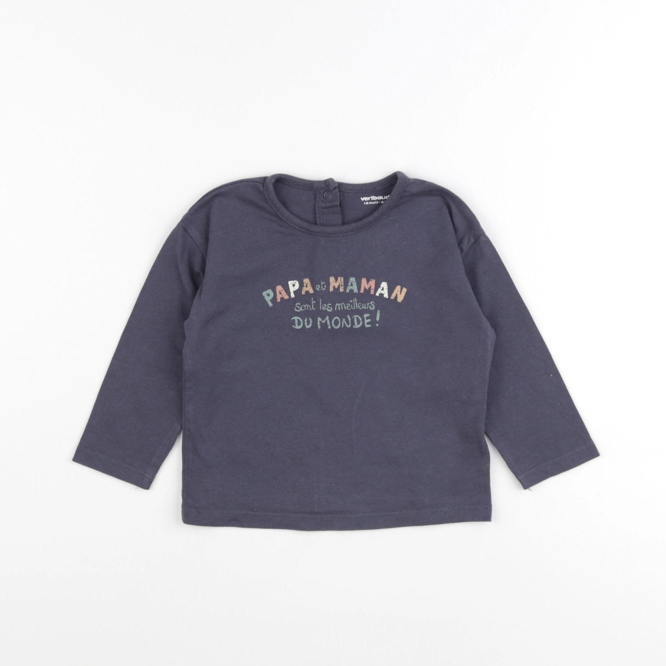 Vertbaudet - tee-shirt gris - 18 mois
