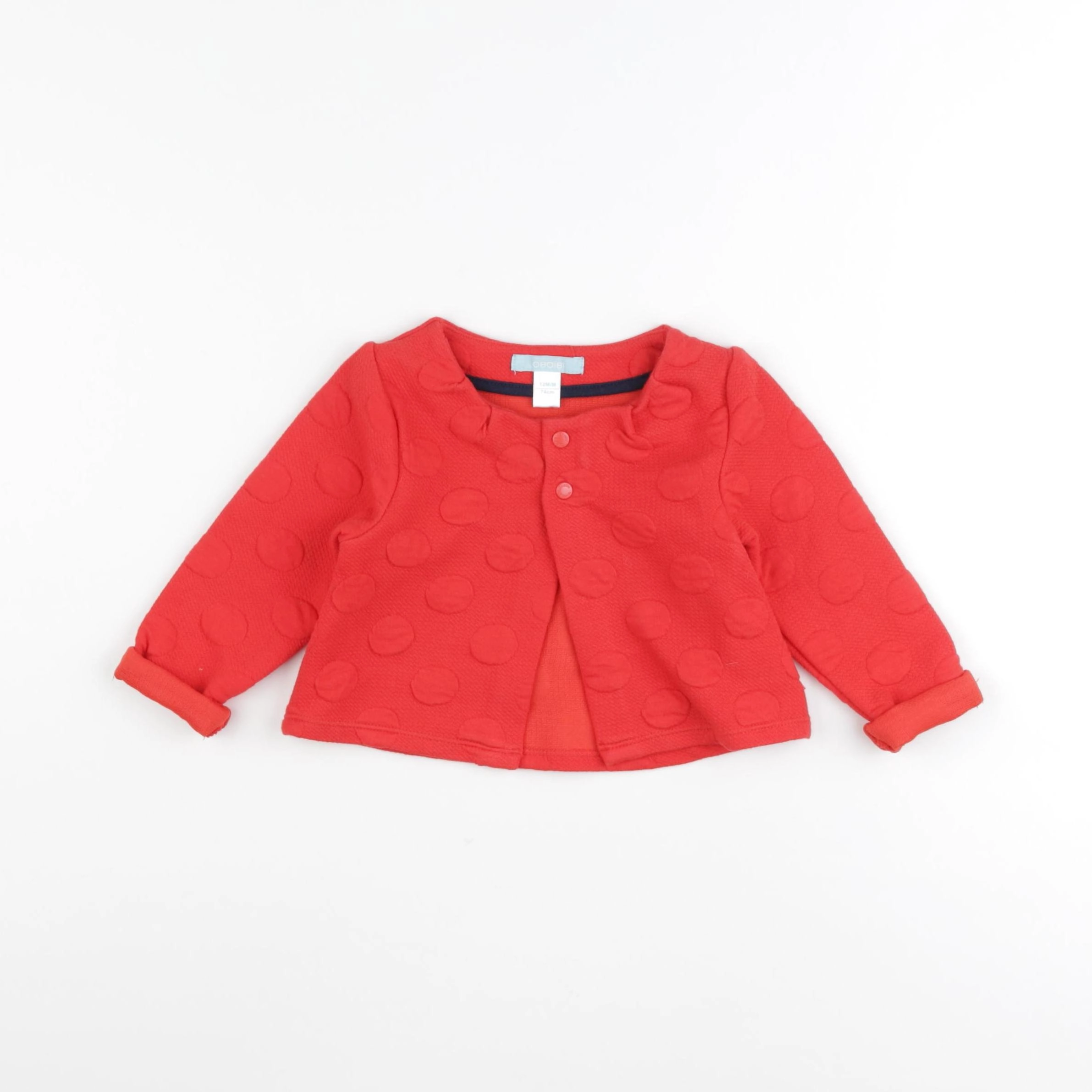 Obaïbi - gilet rouge - 12 mois