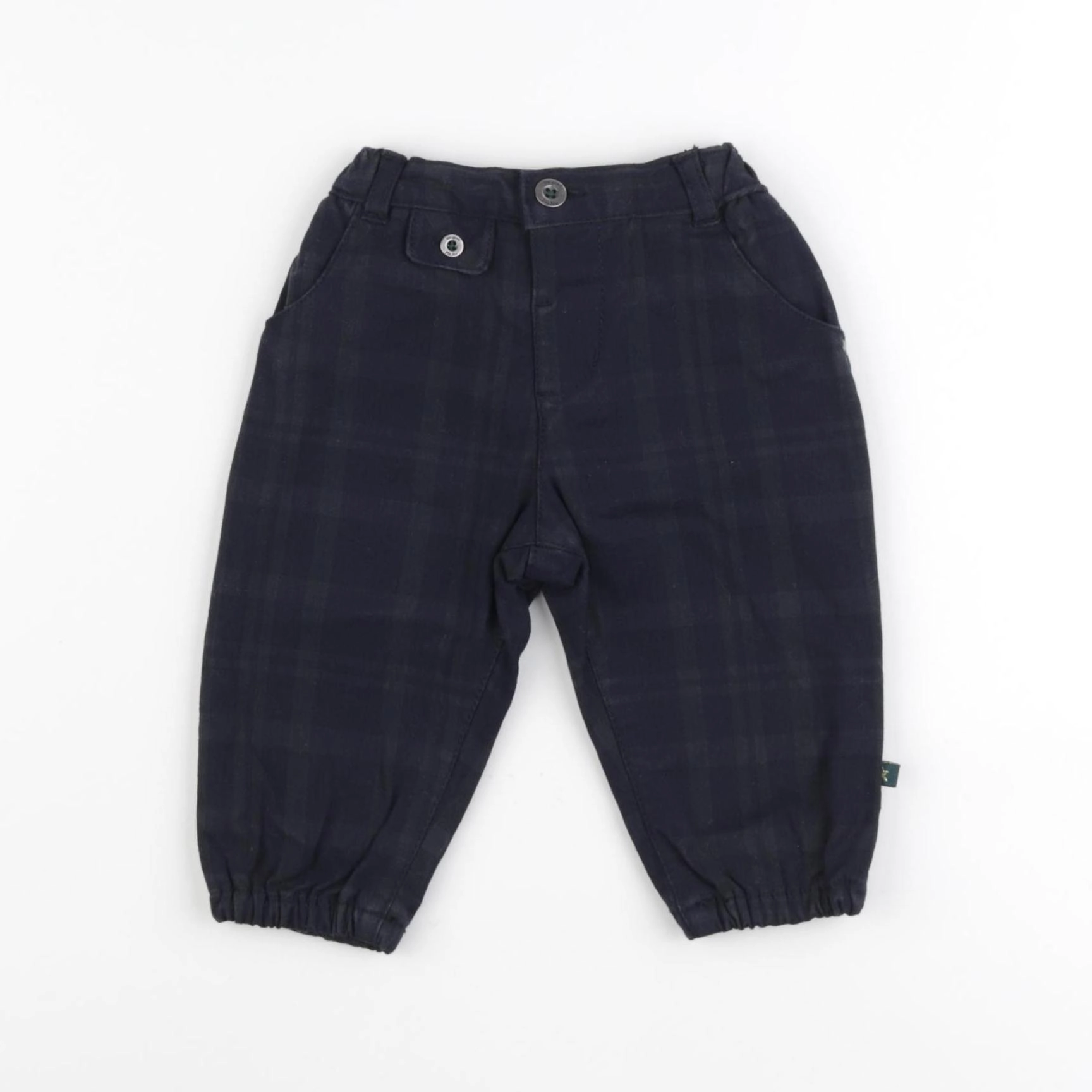 Sergent Major - pantalon doublé bleu, vert - 6 mois