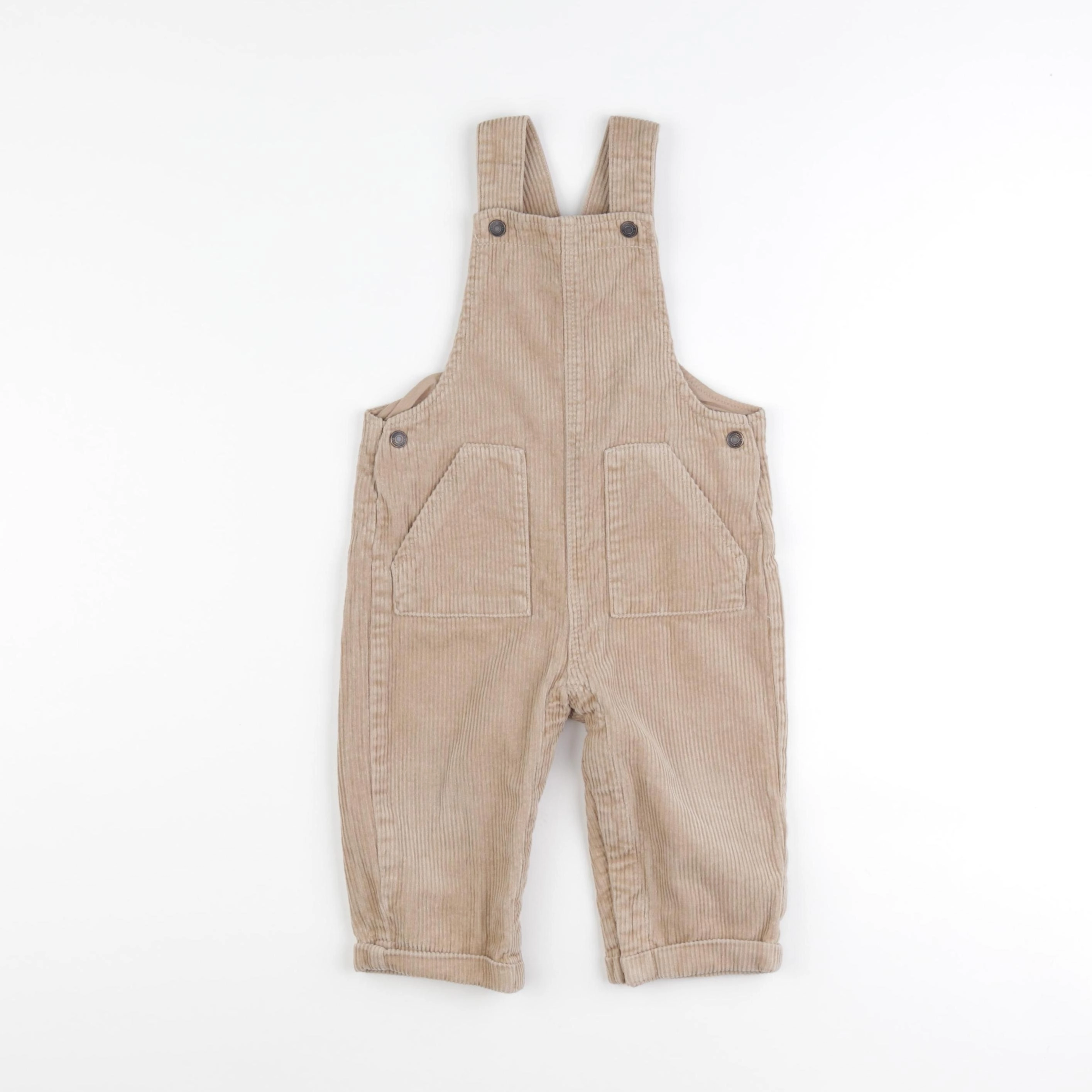 Vertbaudet - salopette beige - 18 mois