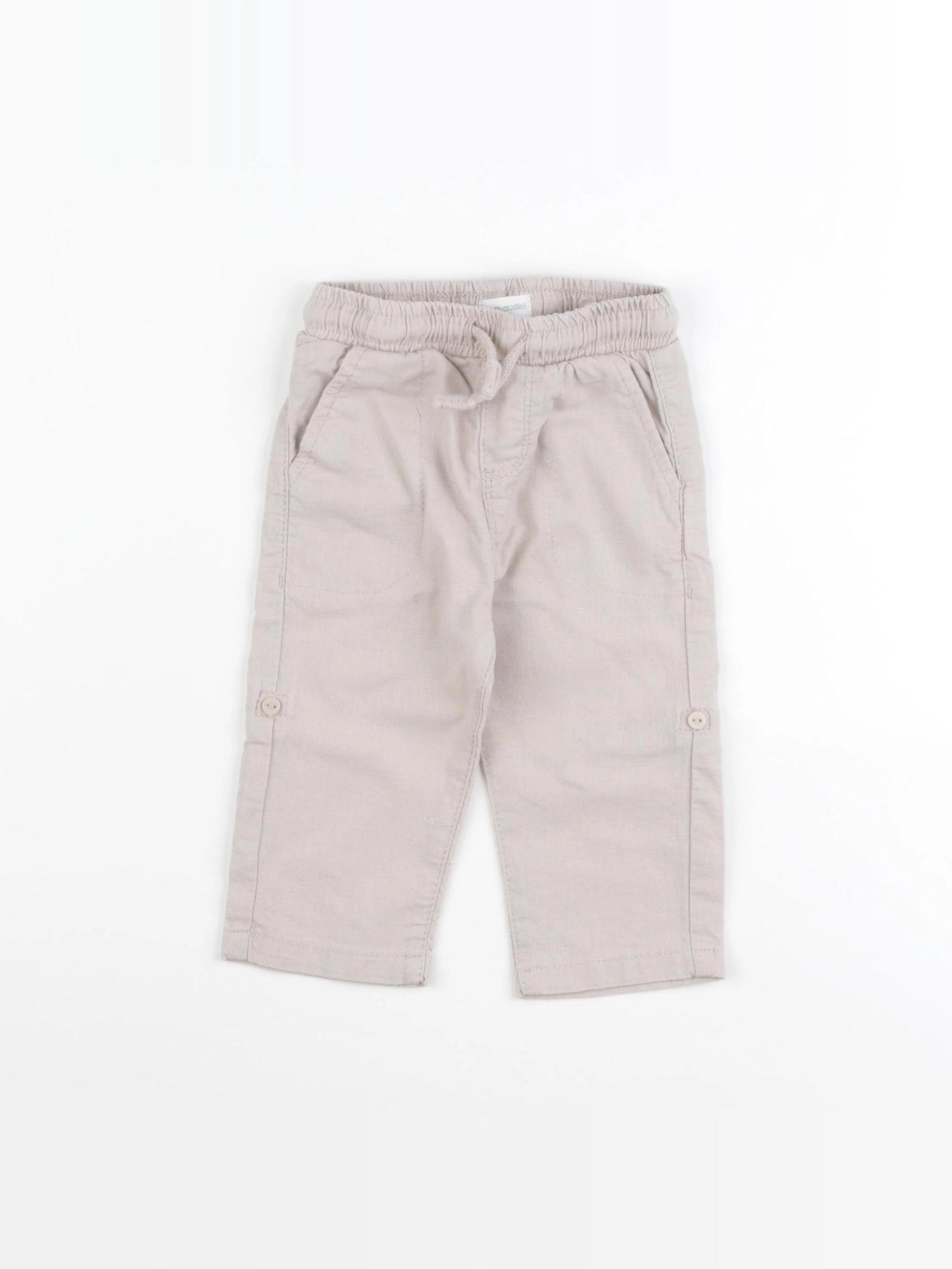 Vertbaudet - pantalon beige - 6 mois