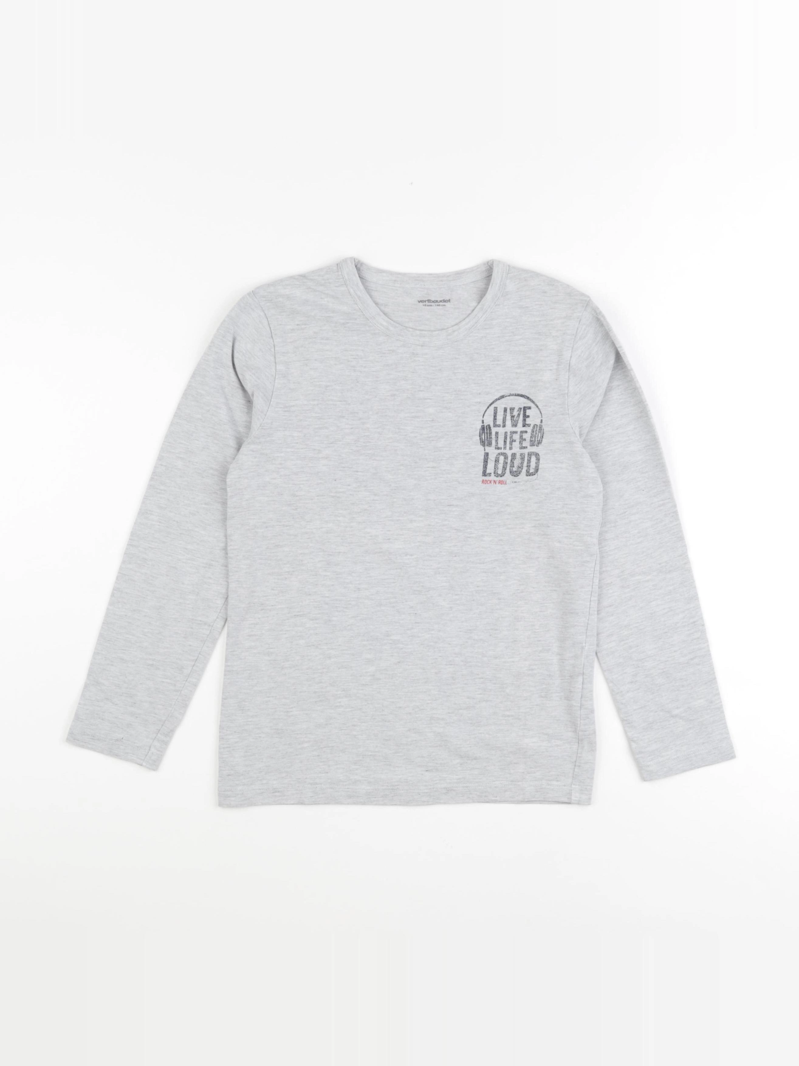 Vertbaudet - tee-shirt gris - 10 ans