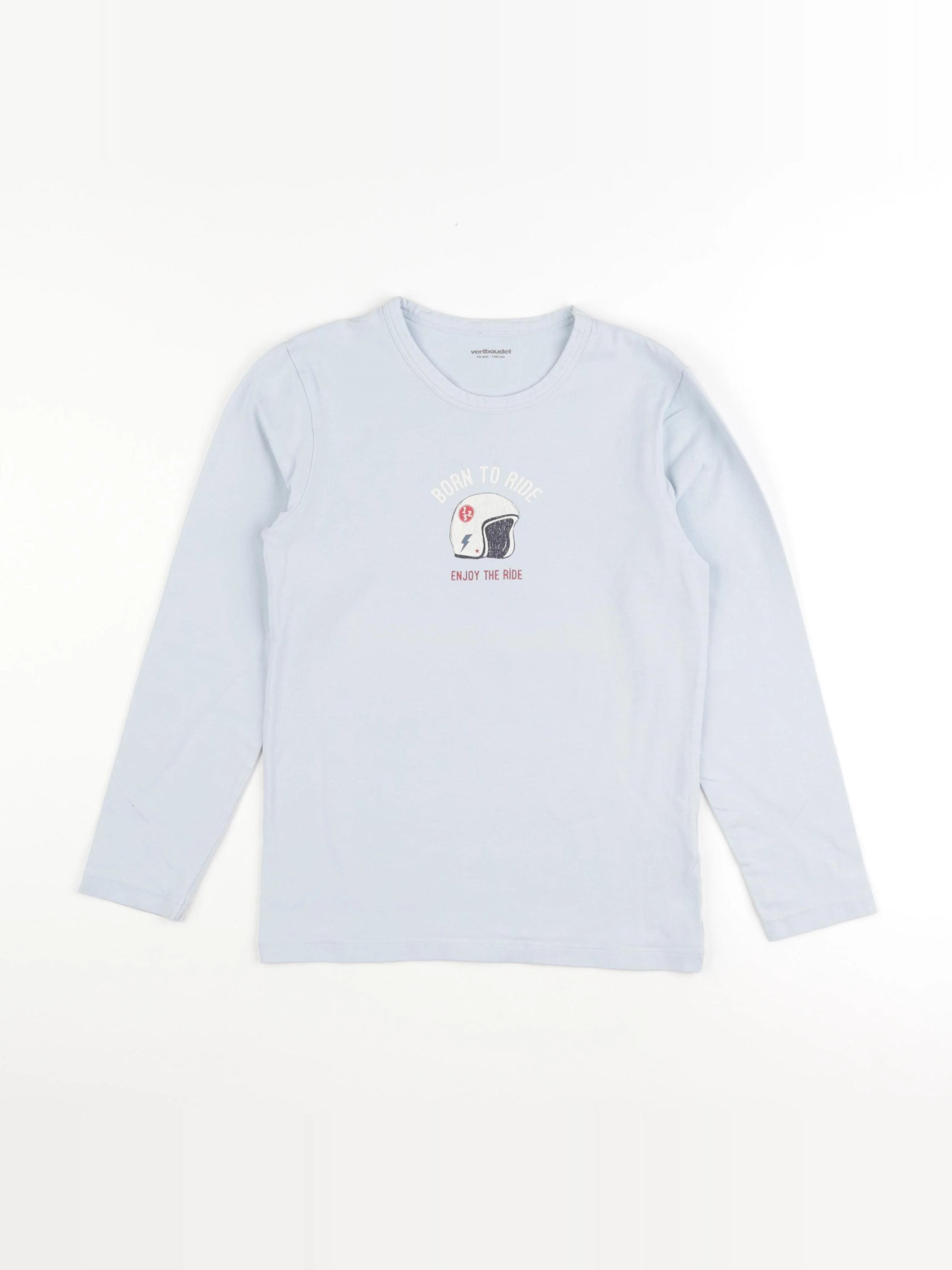 Vertbaudet - tee-shirt bleu - 10 ans