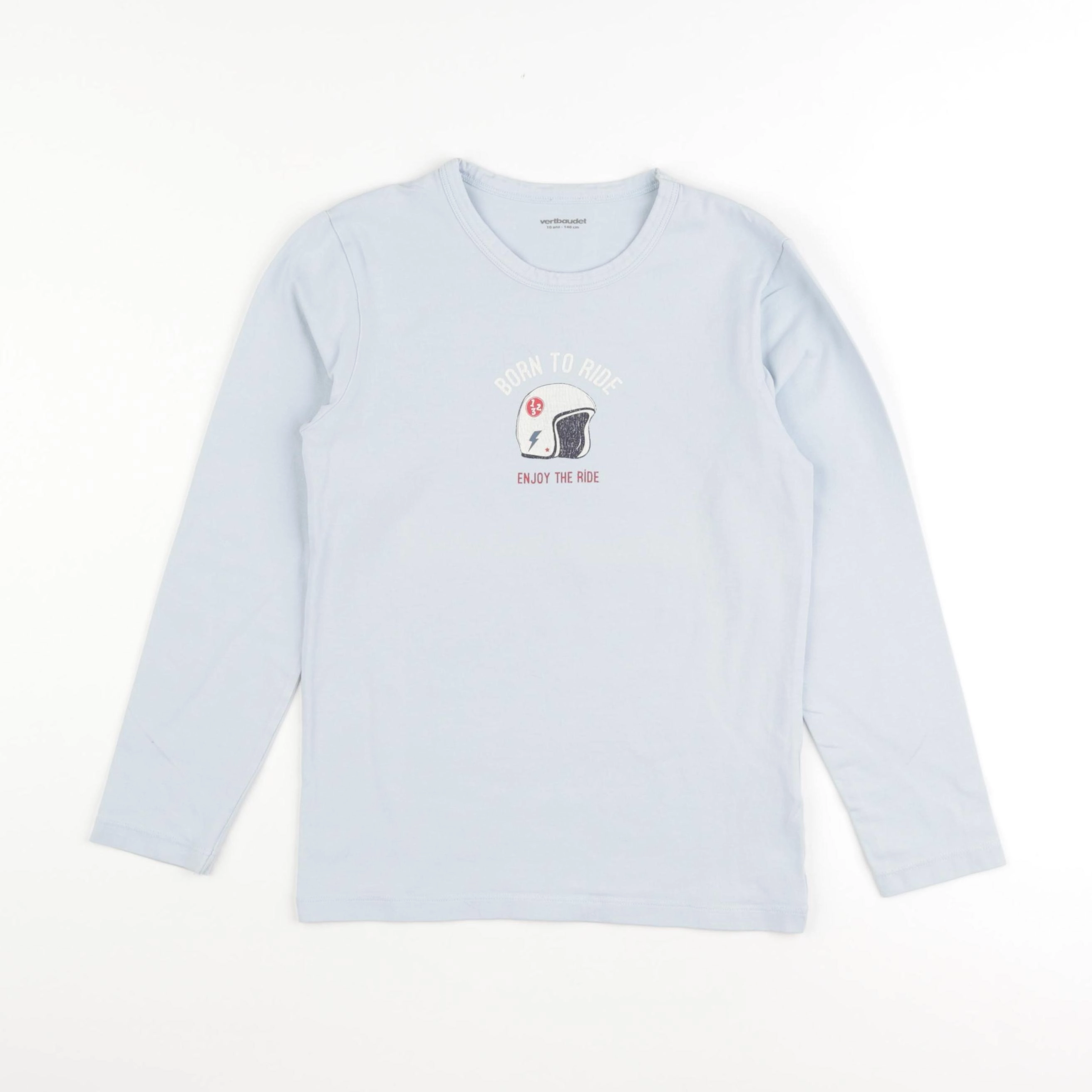 Vertbaudet - tee-shirt bleu - 10 ans
