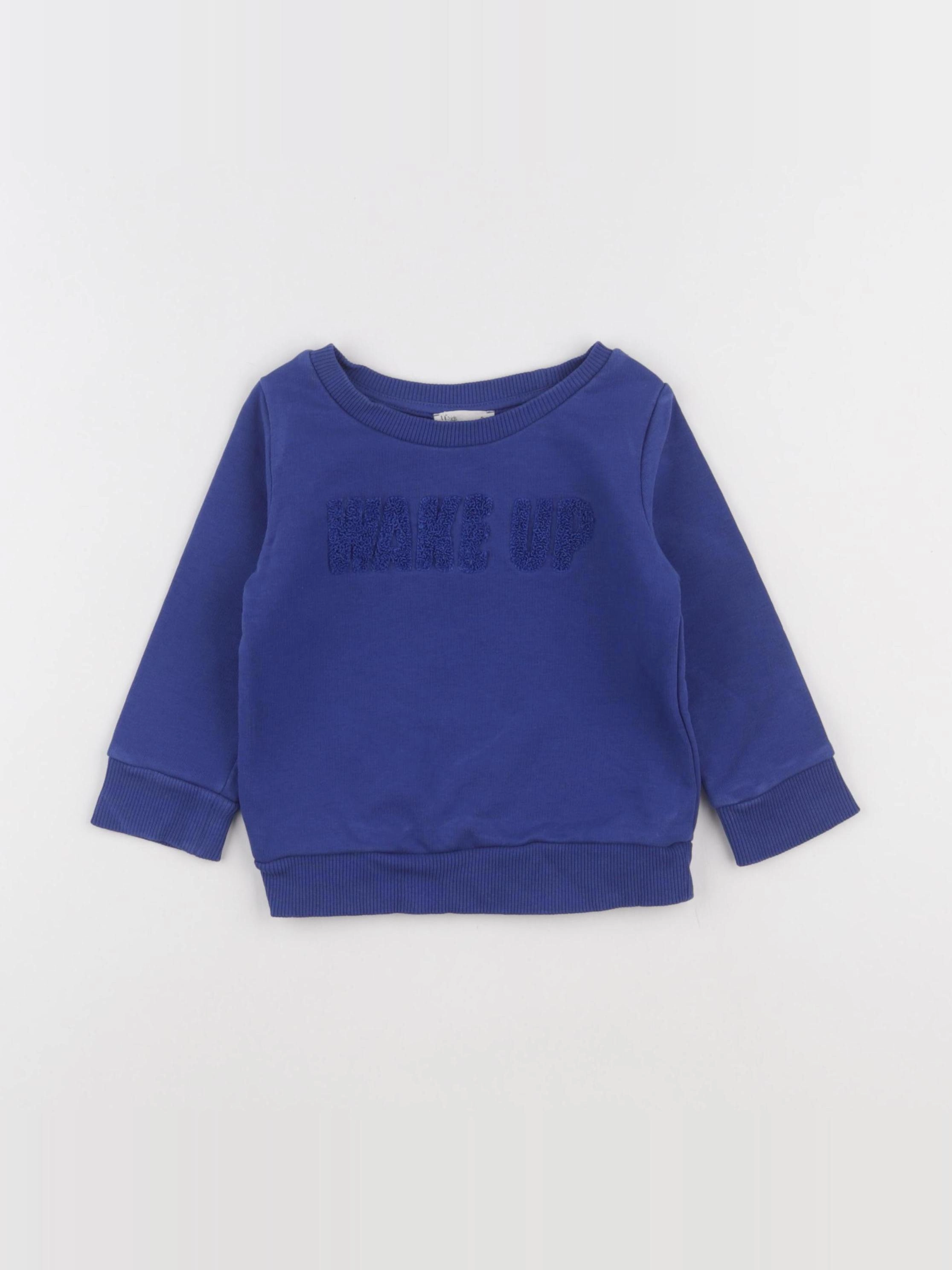 Little Cigogne - sweat bleu - 2 ans