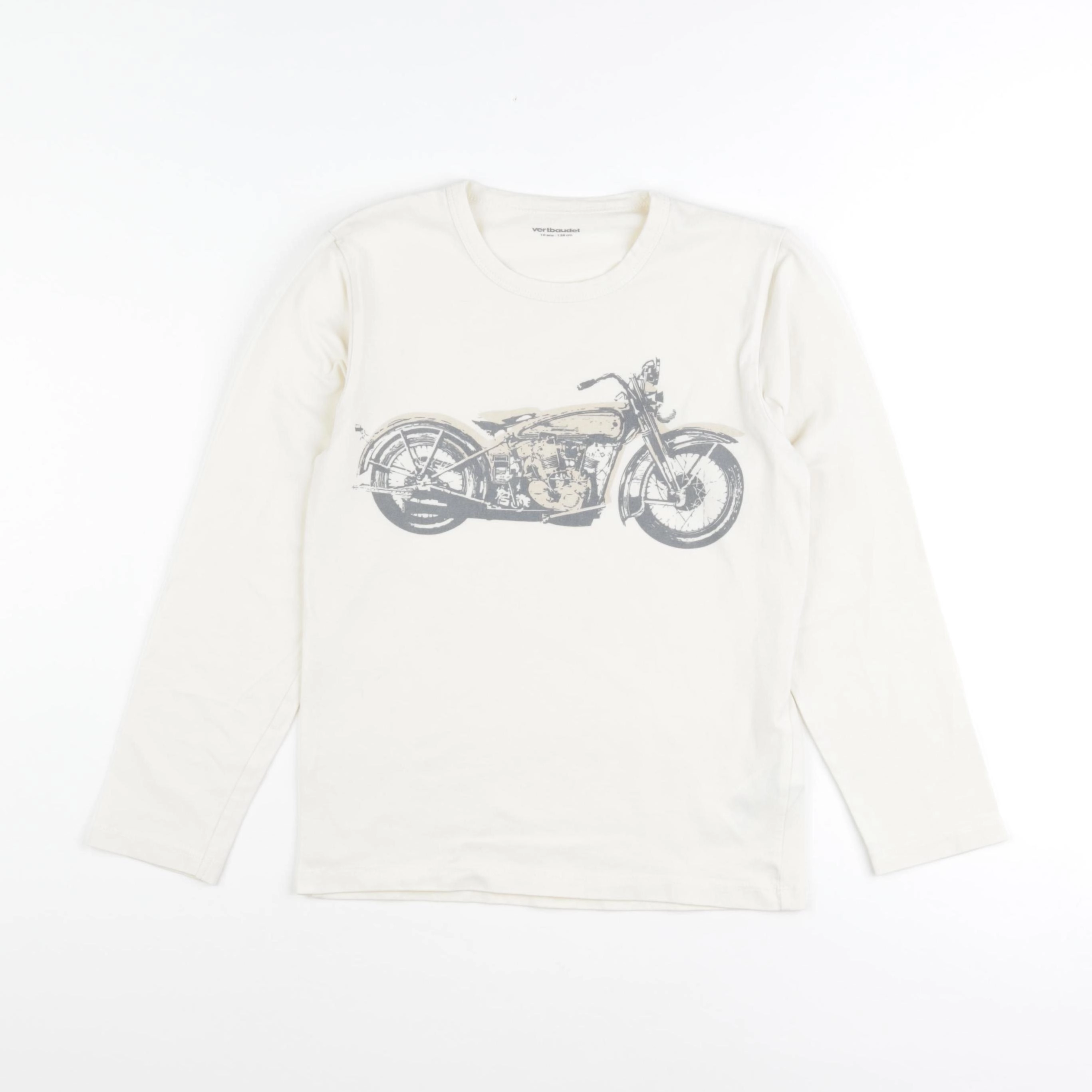Vertbaudet - tee-shirt beige - 10 ans