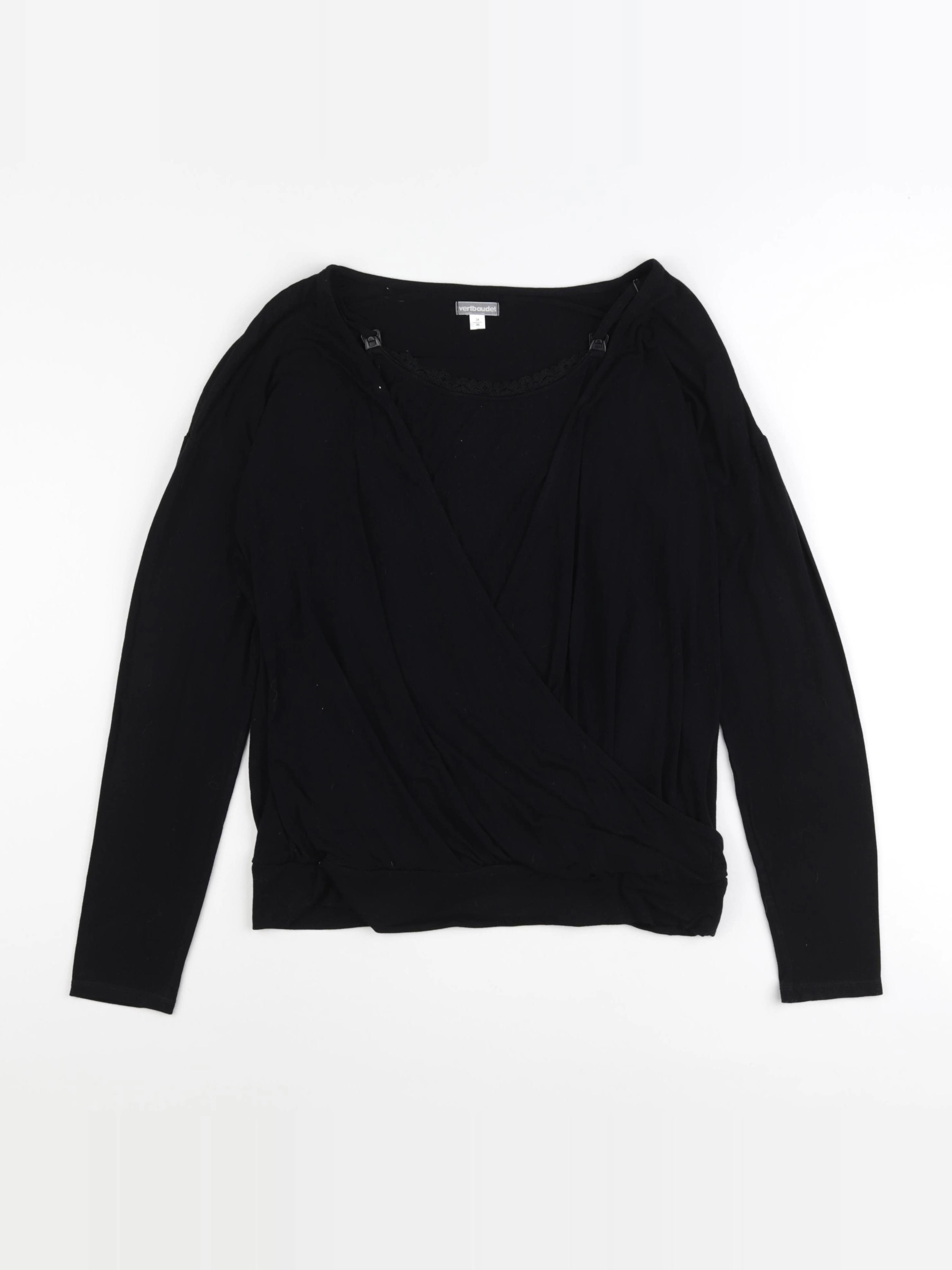 Vertbaudet - tee-shirt allaitement, grossesse noir - 34 à 36