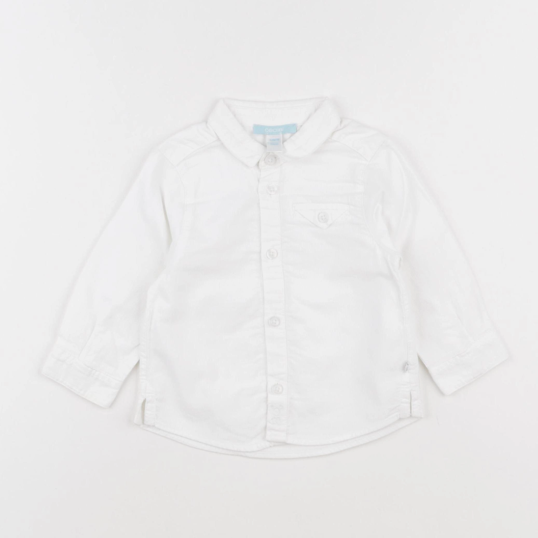 Obaïbi - chemise blanc - 12 mois