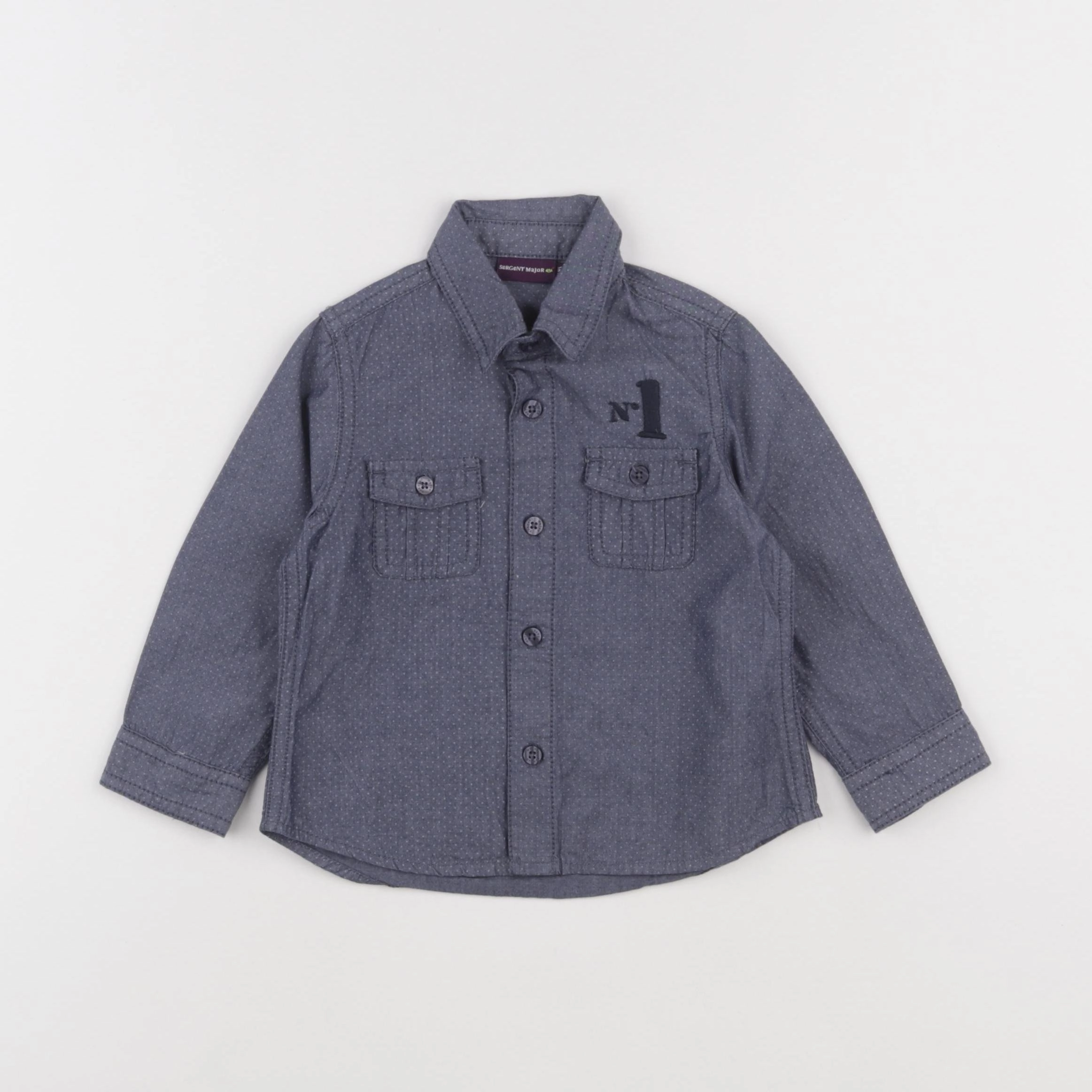 Sergent Major - chemise bleu - 2 ans