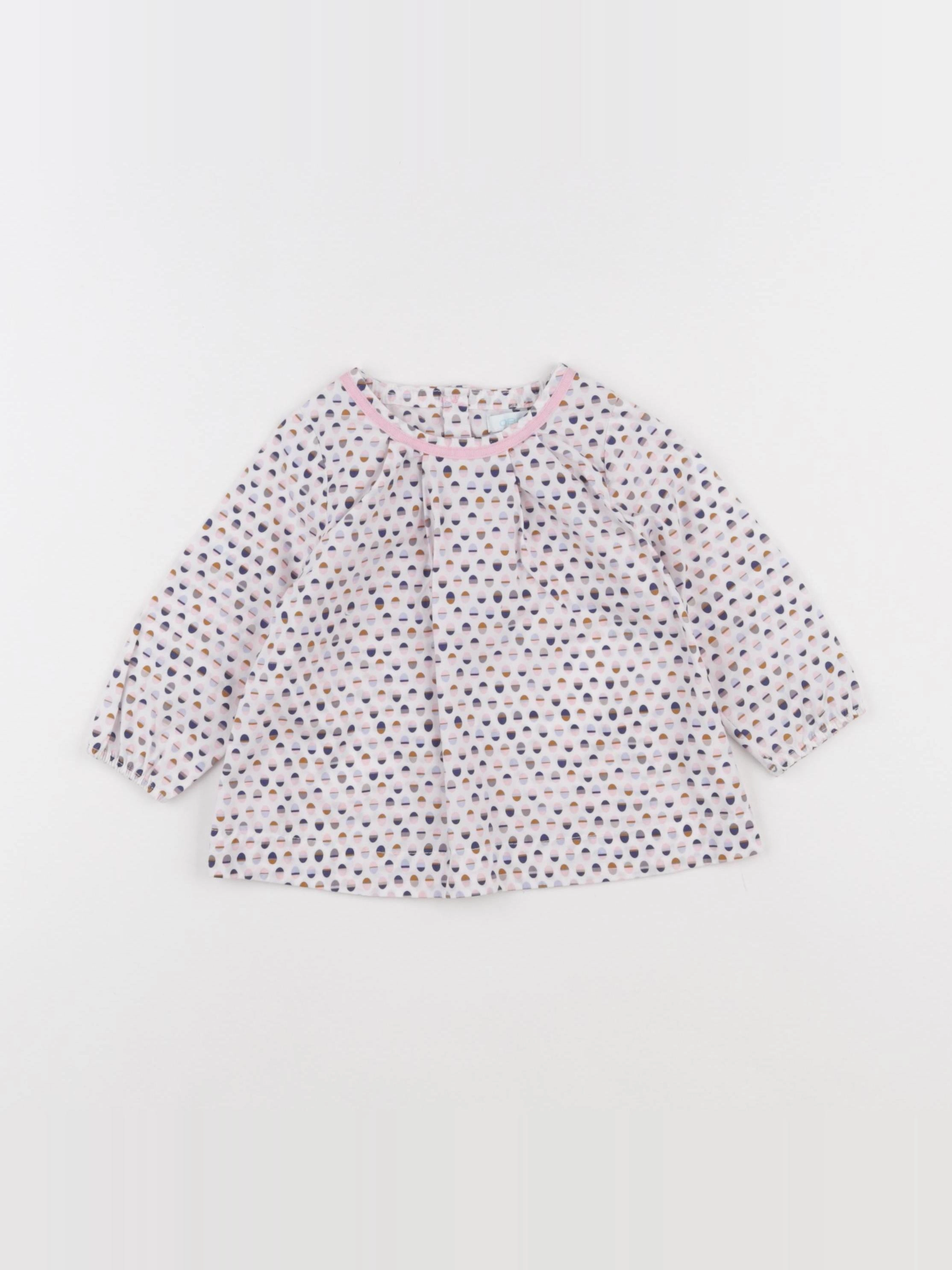 Obaïbi - blouse blanc - 6 mois