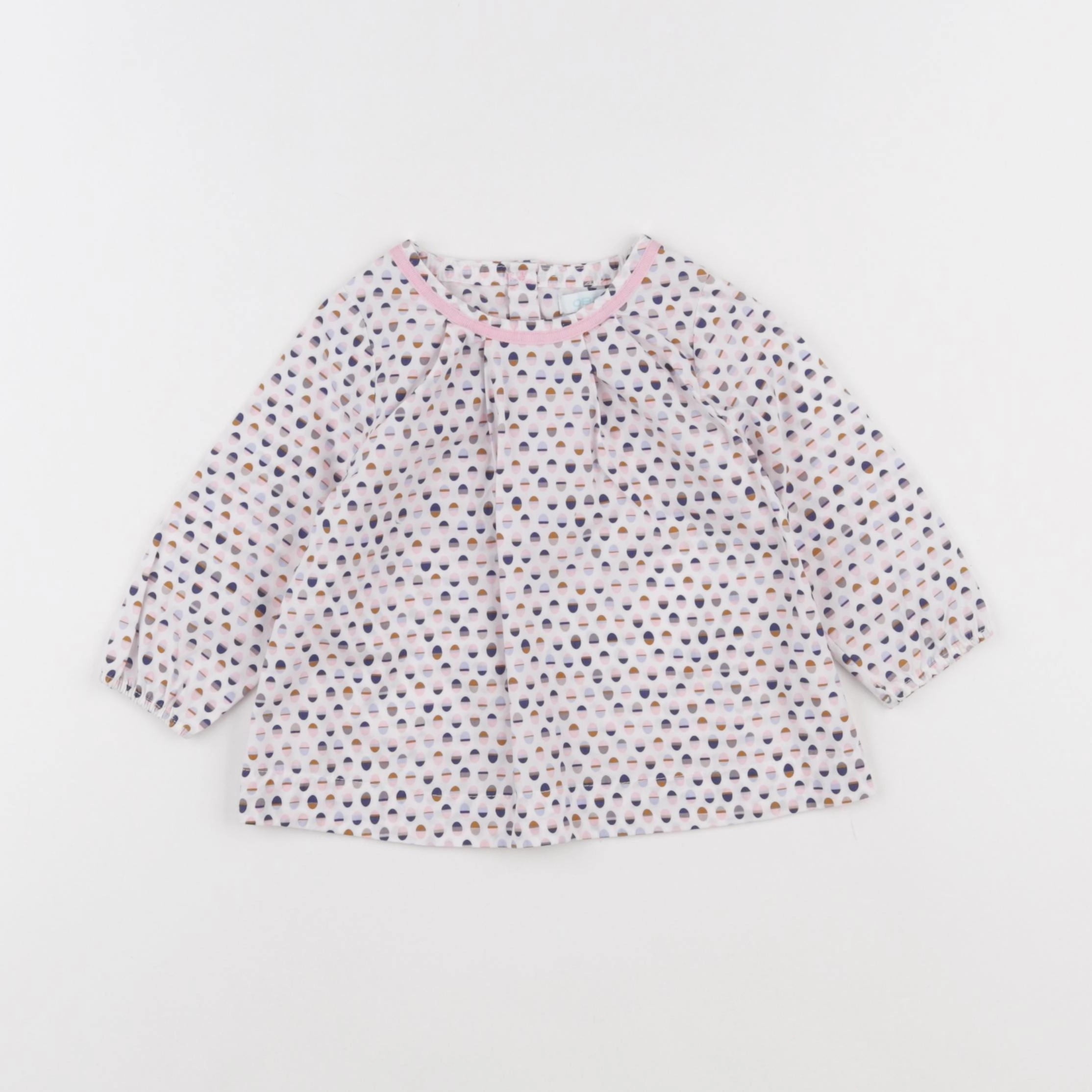 Obaïbi - blouse blanc - 6 mois