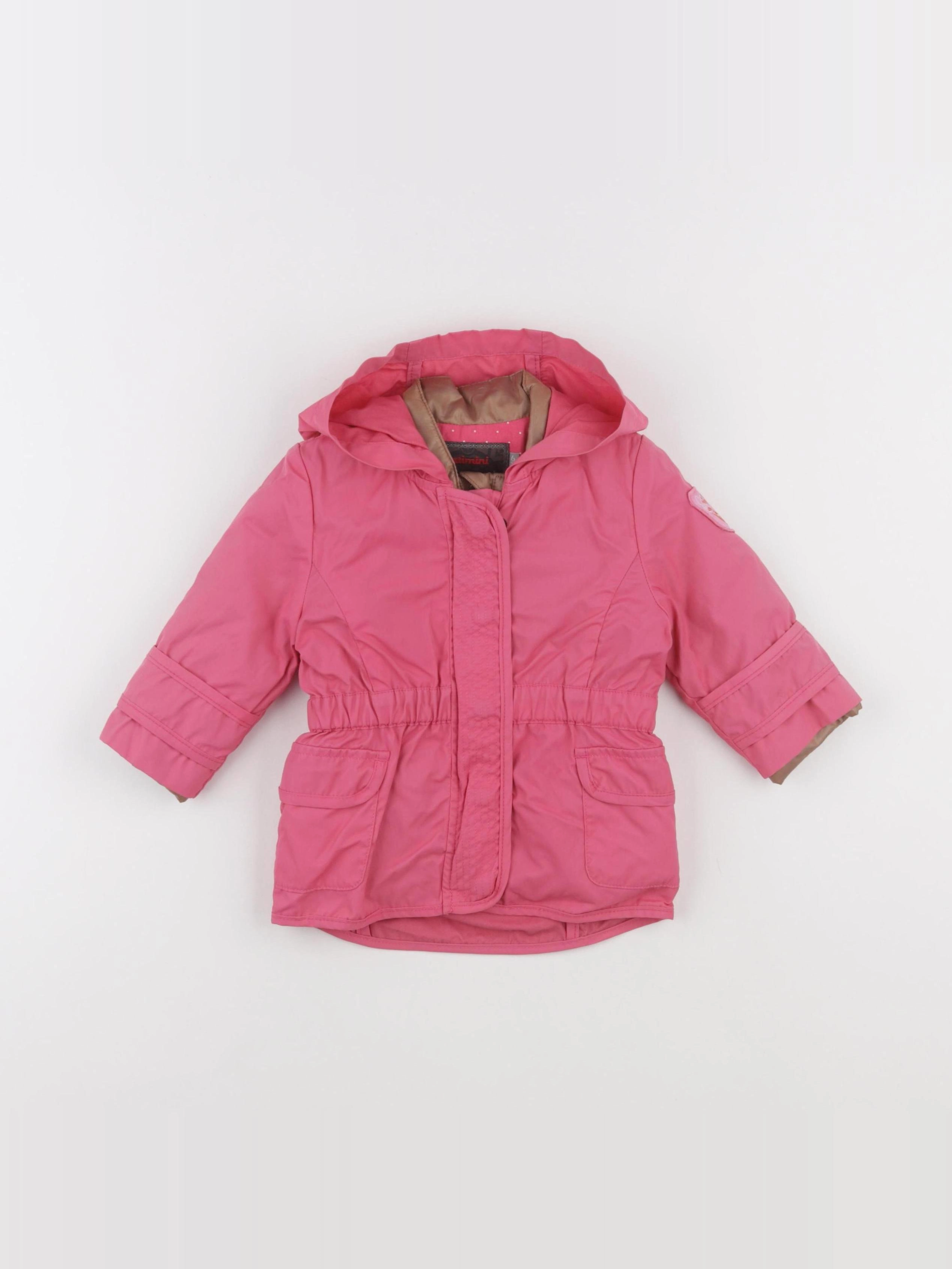 Catimini - manteau doublure amovible rose - 6 mois